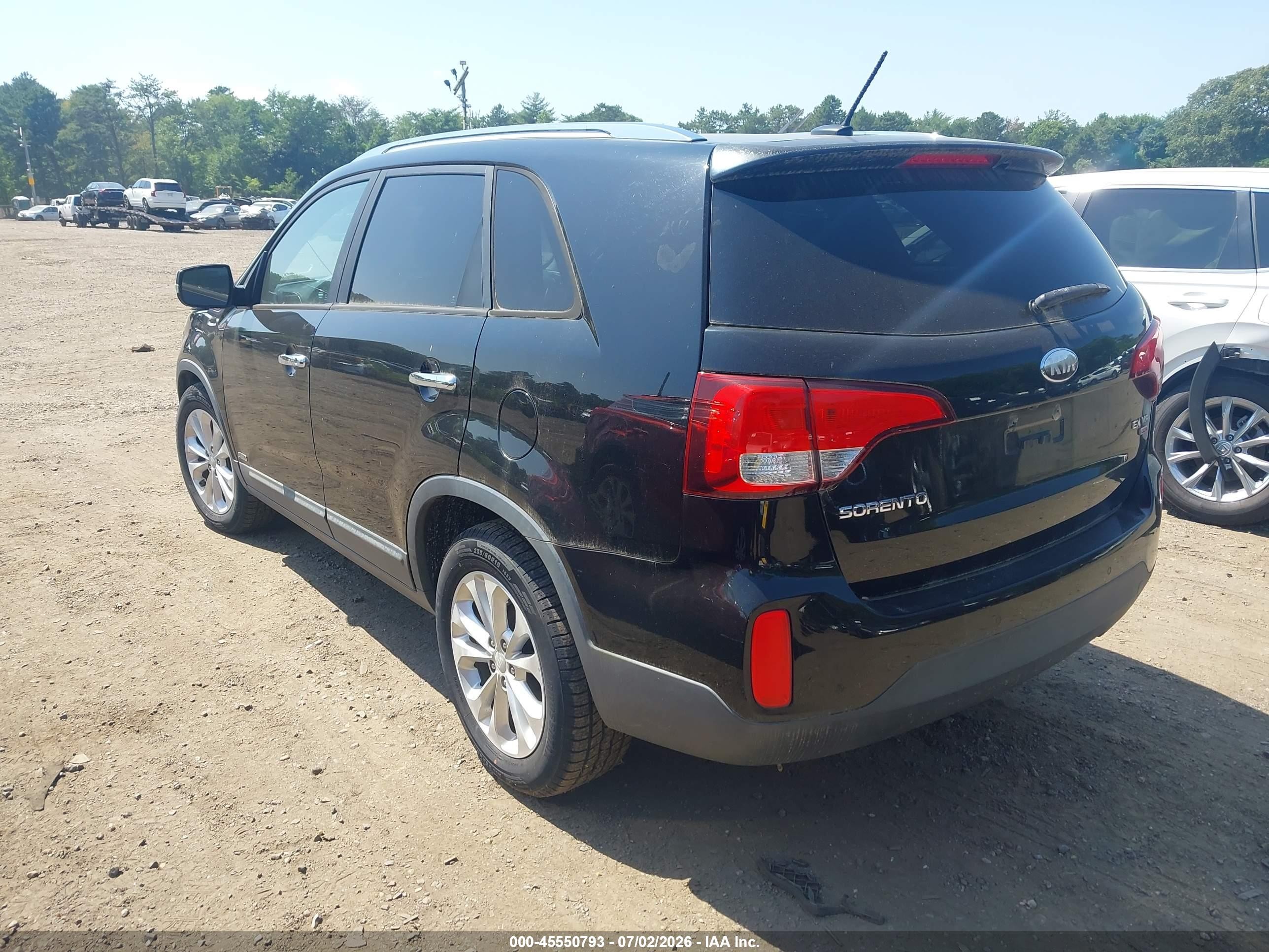 2014 Kia Sorento Ex V6 Black vin: 5XYKUDA76EG459017