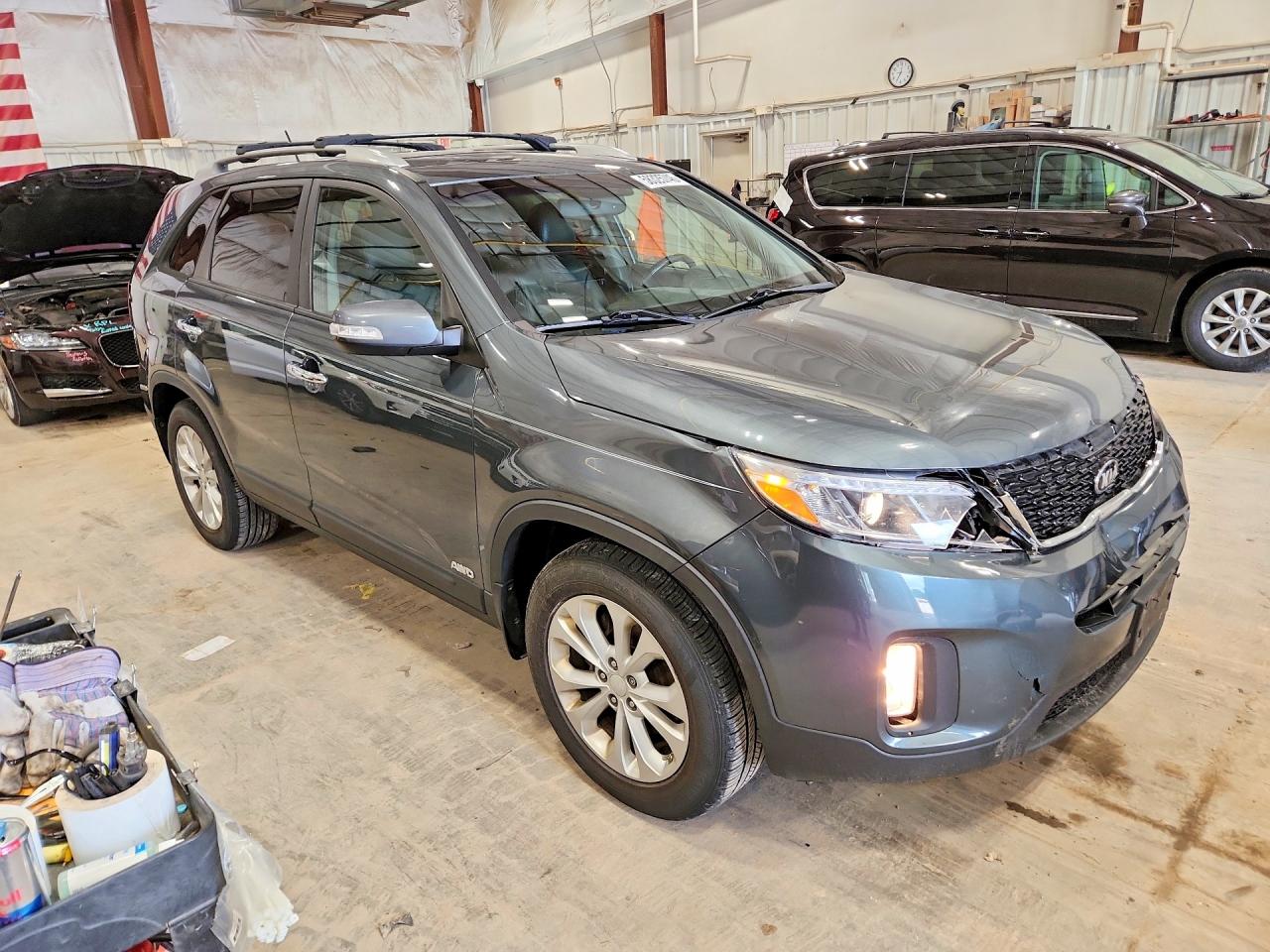 2014 Kia Sorento Ex Teal vin: 5XYKUDA76EG531446