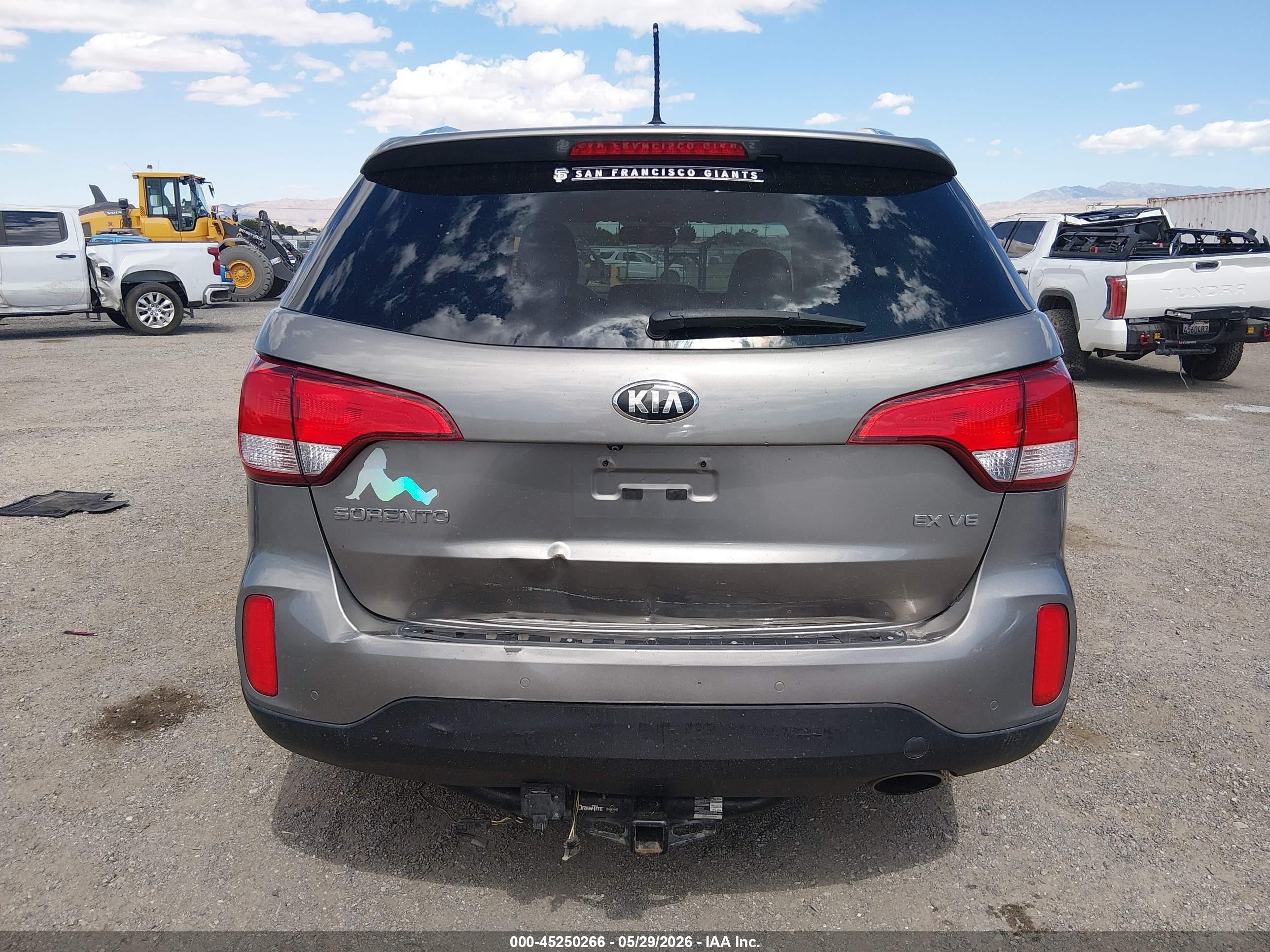 2015 Kia Sorento Ex V6 Gray vin: 5XYKUDA76FG627448