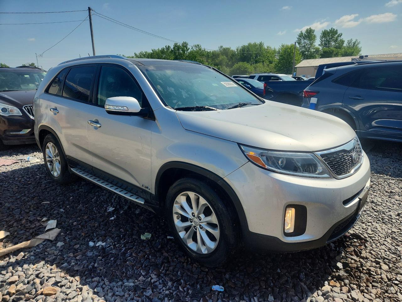 2014 Kia Sorento Ex Silver vin: 5XYKUDA78EG476885