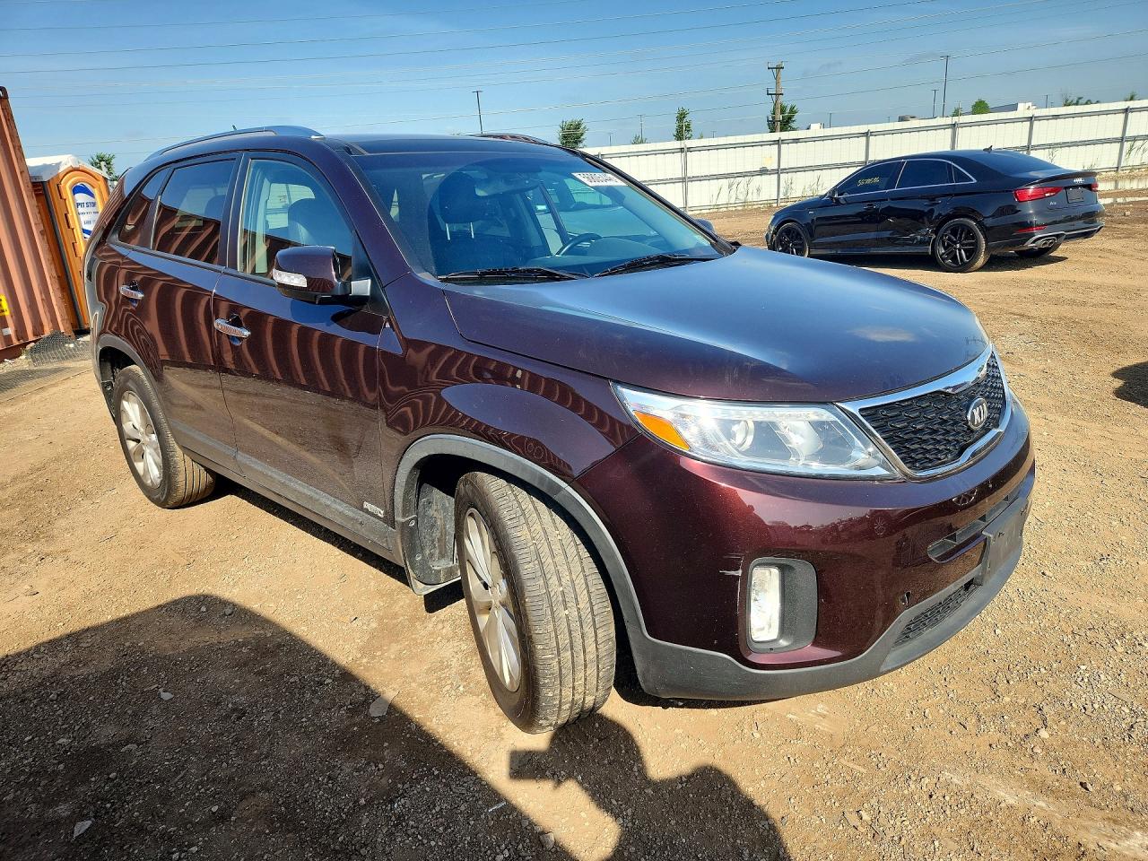 2014 Kia Sorento Ex Burgundy vin: 5XYKUDA79EG489483