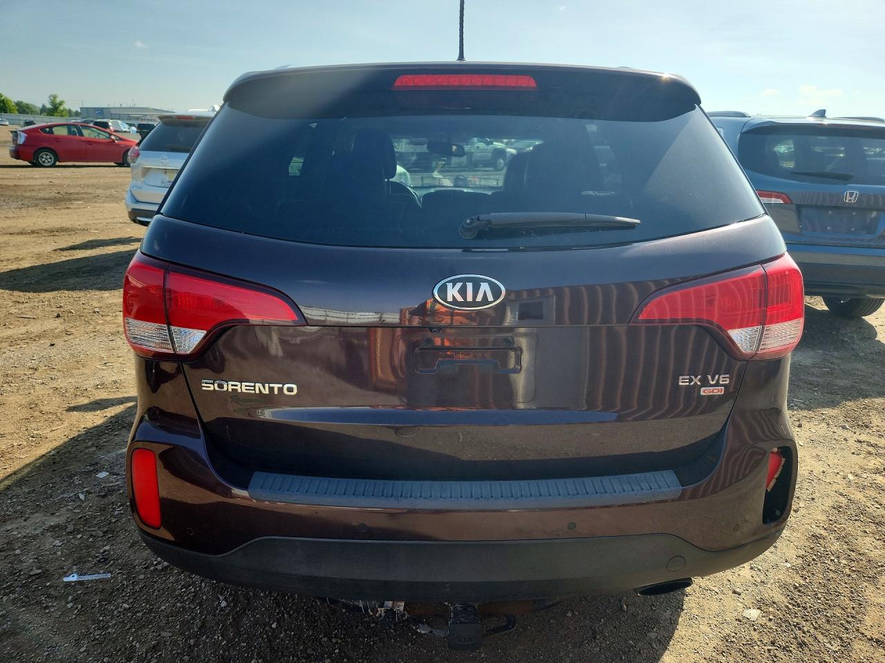 2014 Kia Sorento Ex Burgundy vin: 5XYKUDA79EG489483