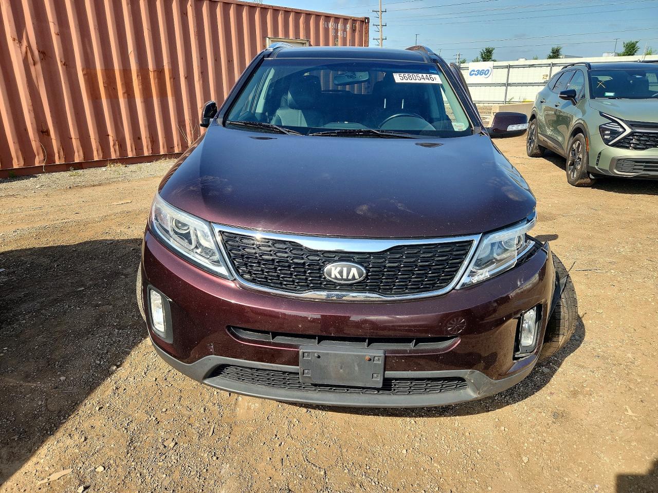 2014 Kia Sorento Ex Burgundy vin: 5XYKUDA79EG489483