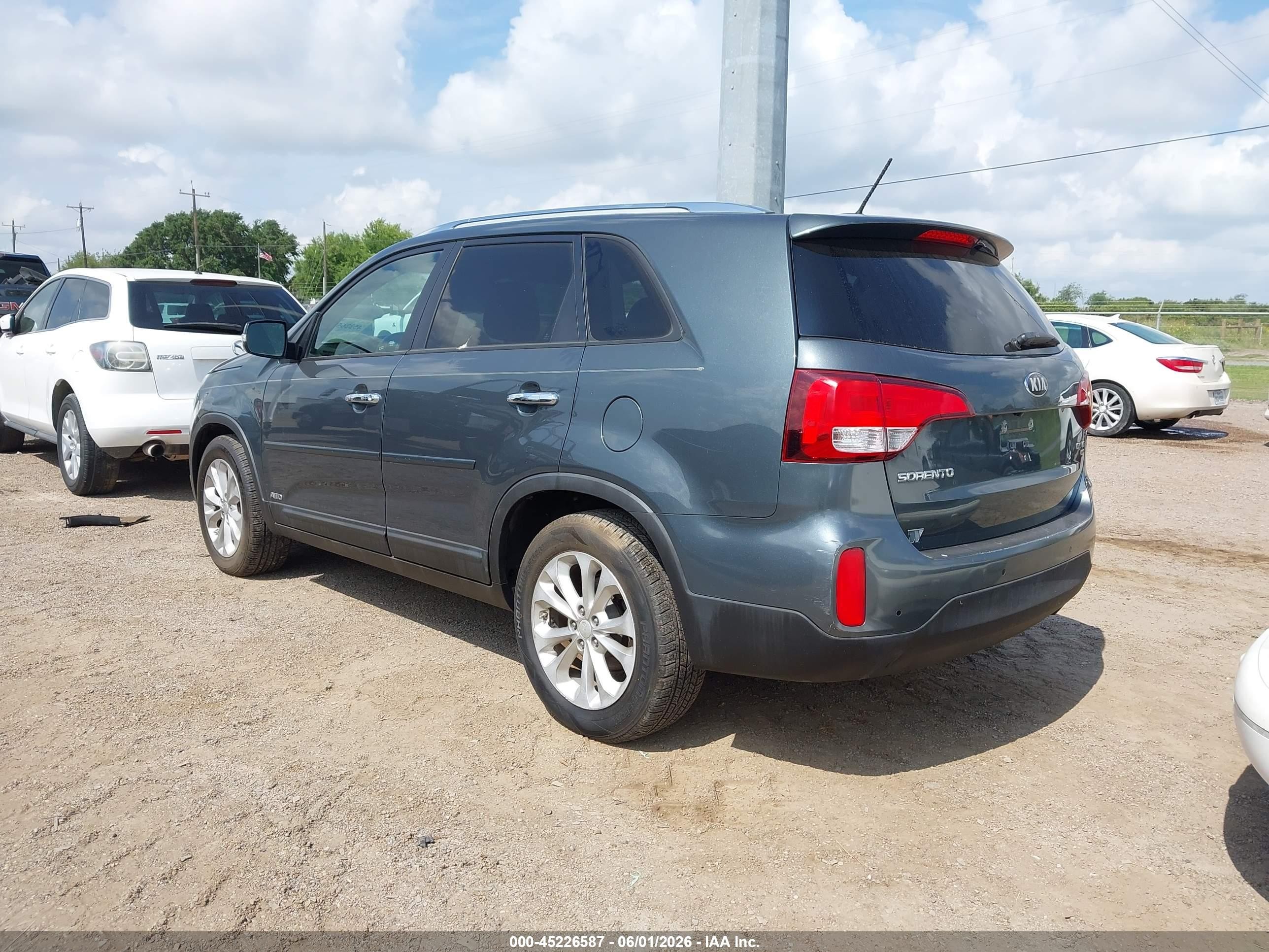 2014 Kia Sorento Ex V6 Gray vin: 5XYKUDA7XEG490626