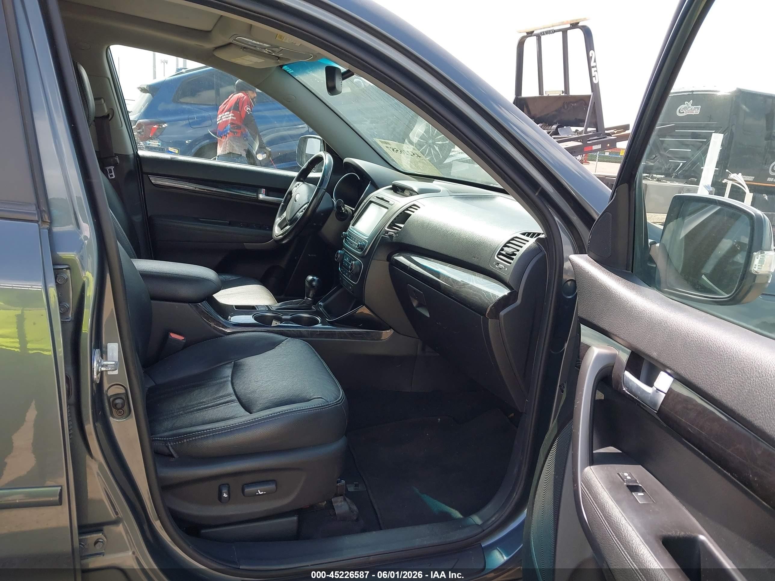 2014 Kia Sorento Ex V6 Gray vin: 5XYKUDA7XEG490626