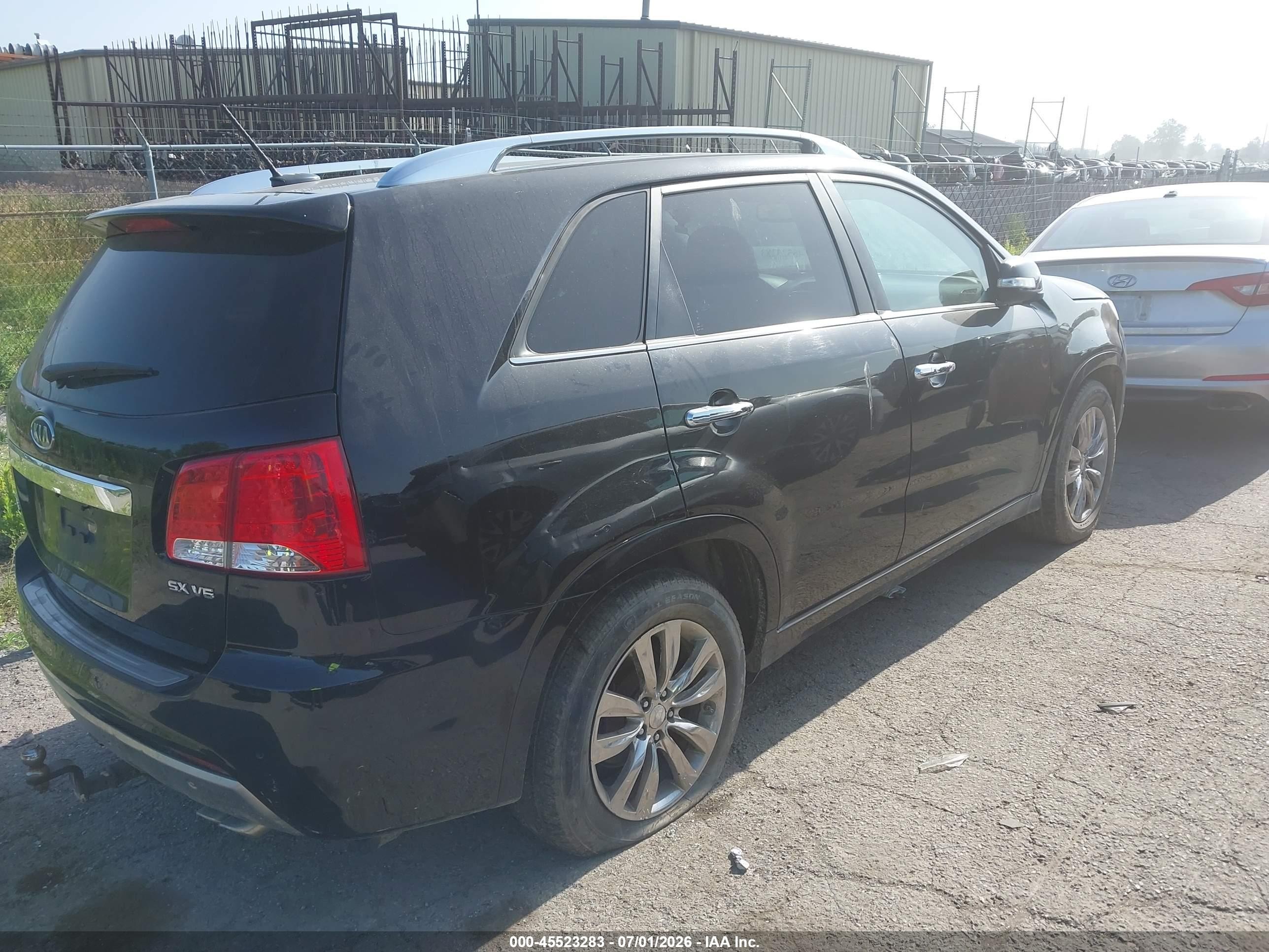 2012 Kia Sorento Sx V6 Black vin: 5XYKW4A20CG273520