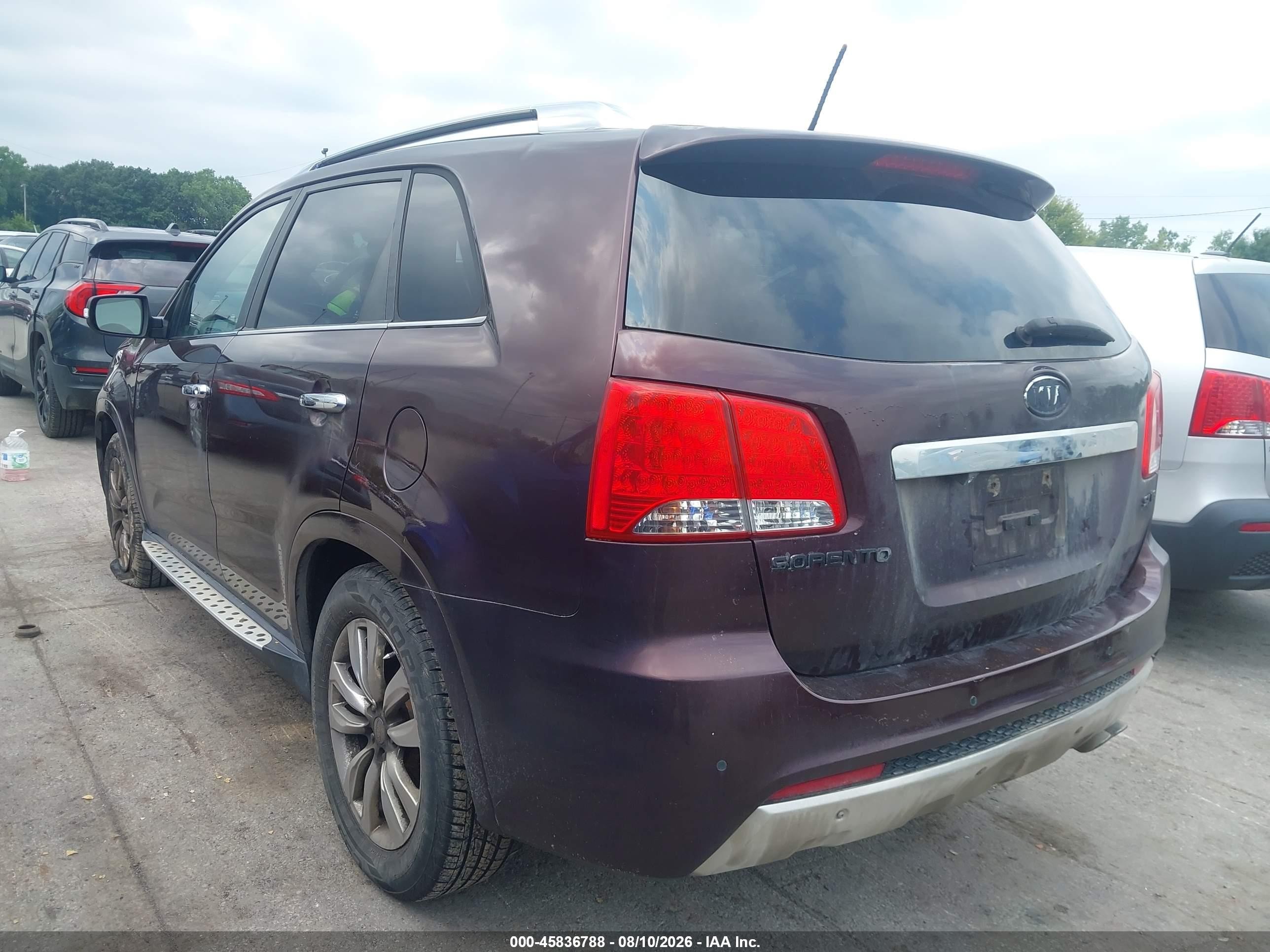 2013 Kia Sorento Sx Burgundy vin: 5XYKW4A20DG358407