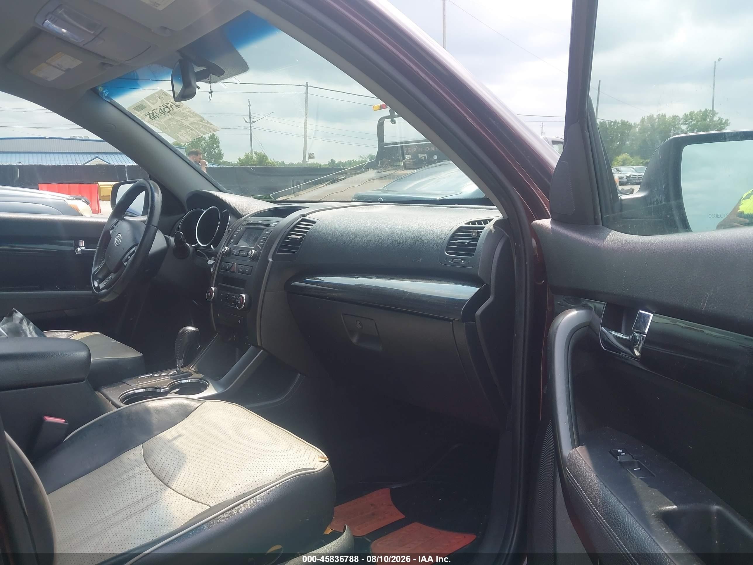 2013 Kia Sorento Sx Burgundy vin: 5XYKW4A20DG358407