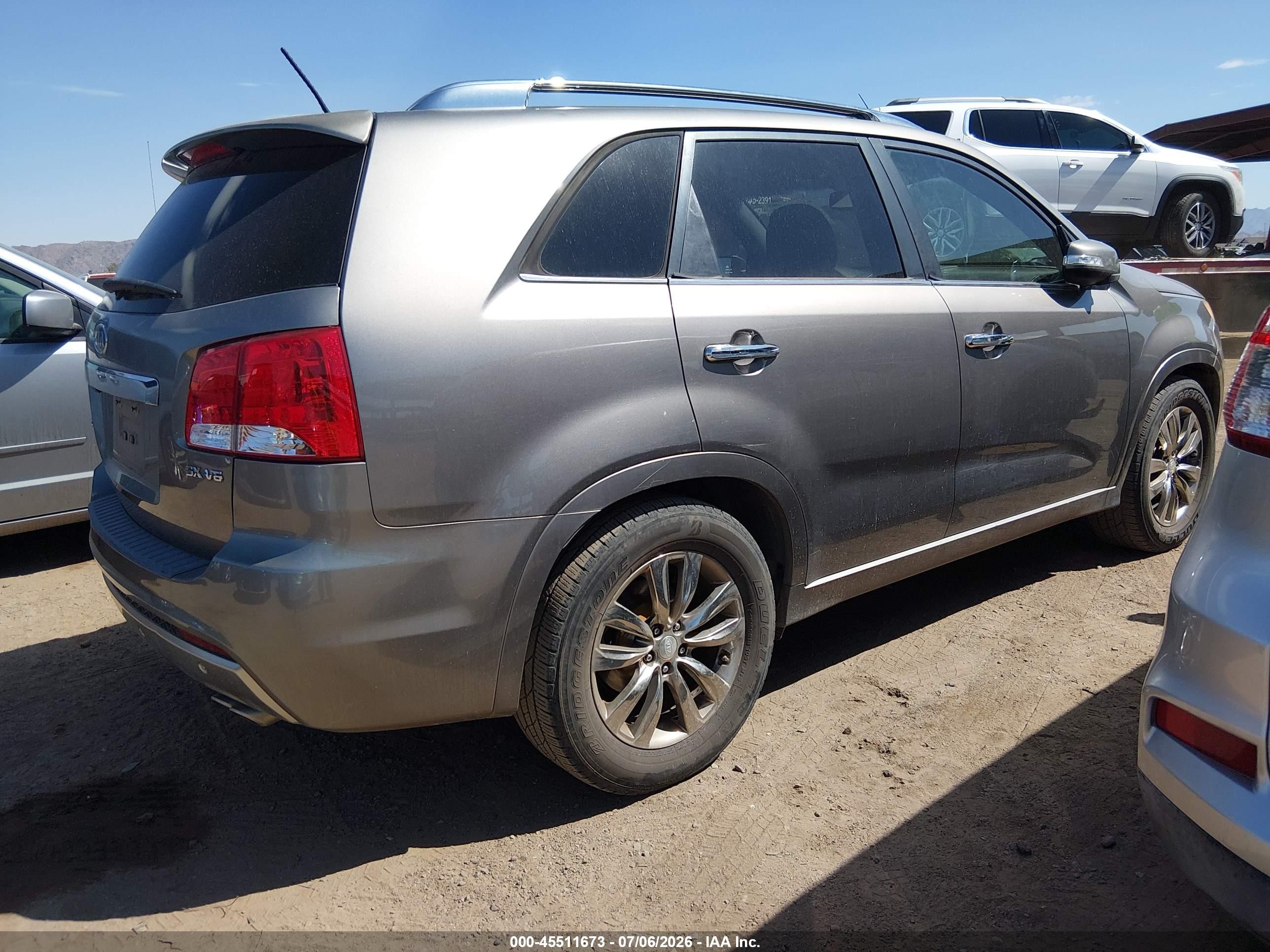 2011 Kia Sorento Sx V6 Gray vin: 5XYKW4A21BG131899