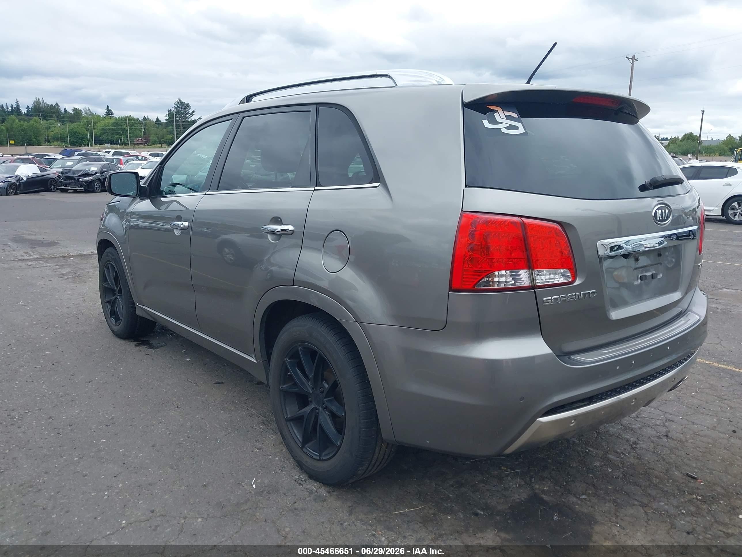 2012 Kia Sorento Sx V6 Gray vin: 5XYKW4A21CG191893