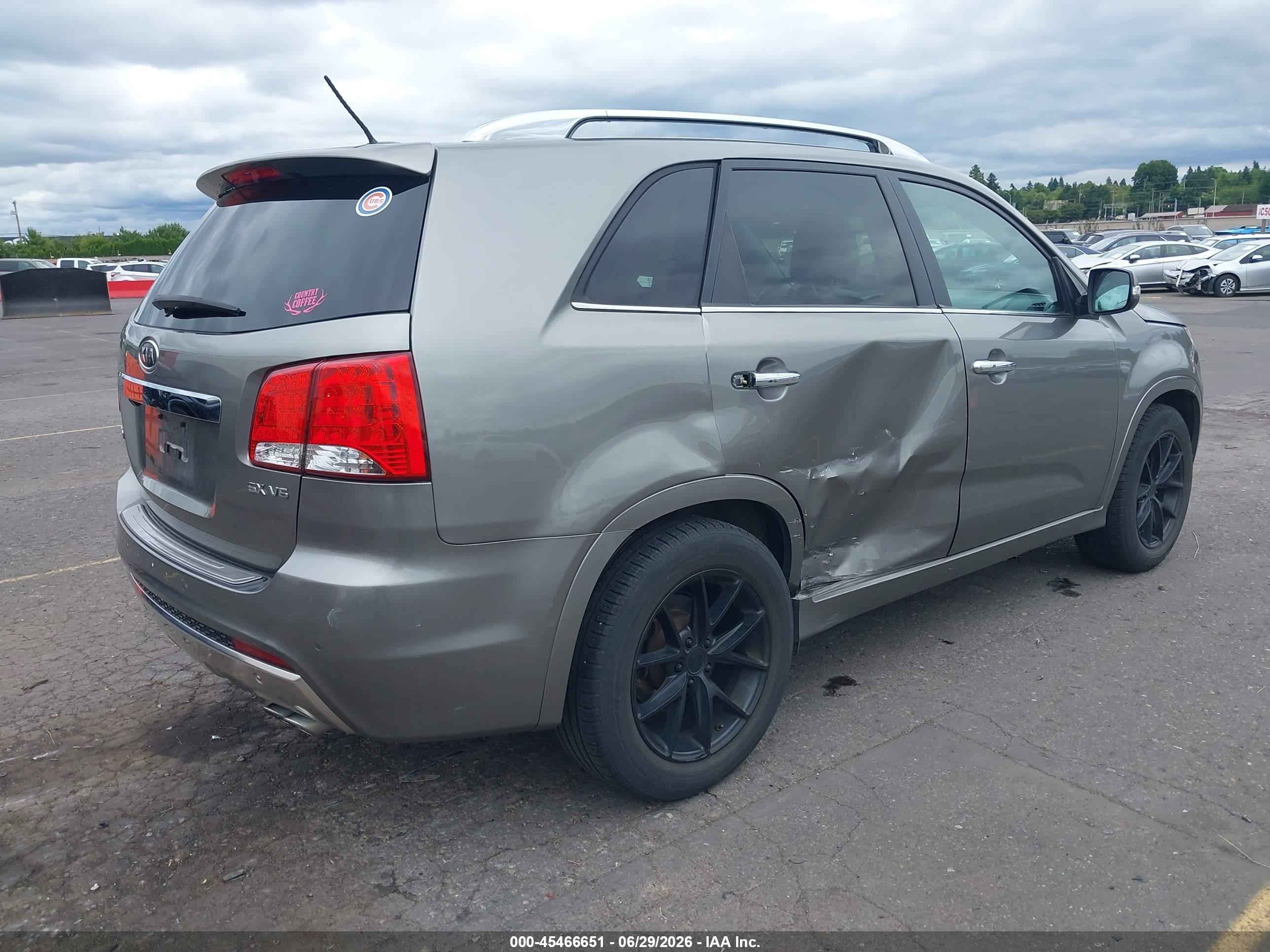 2012 Kia Sorento Sx V6 Gray vin: 5XYKW4A21CG191893