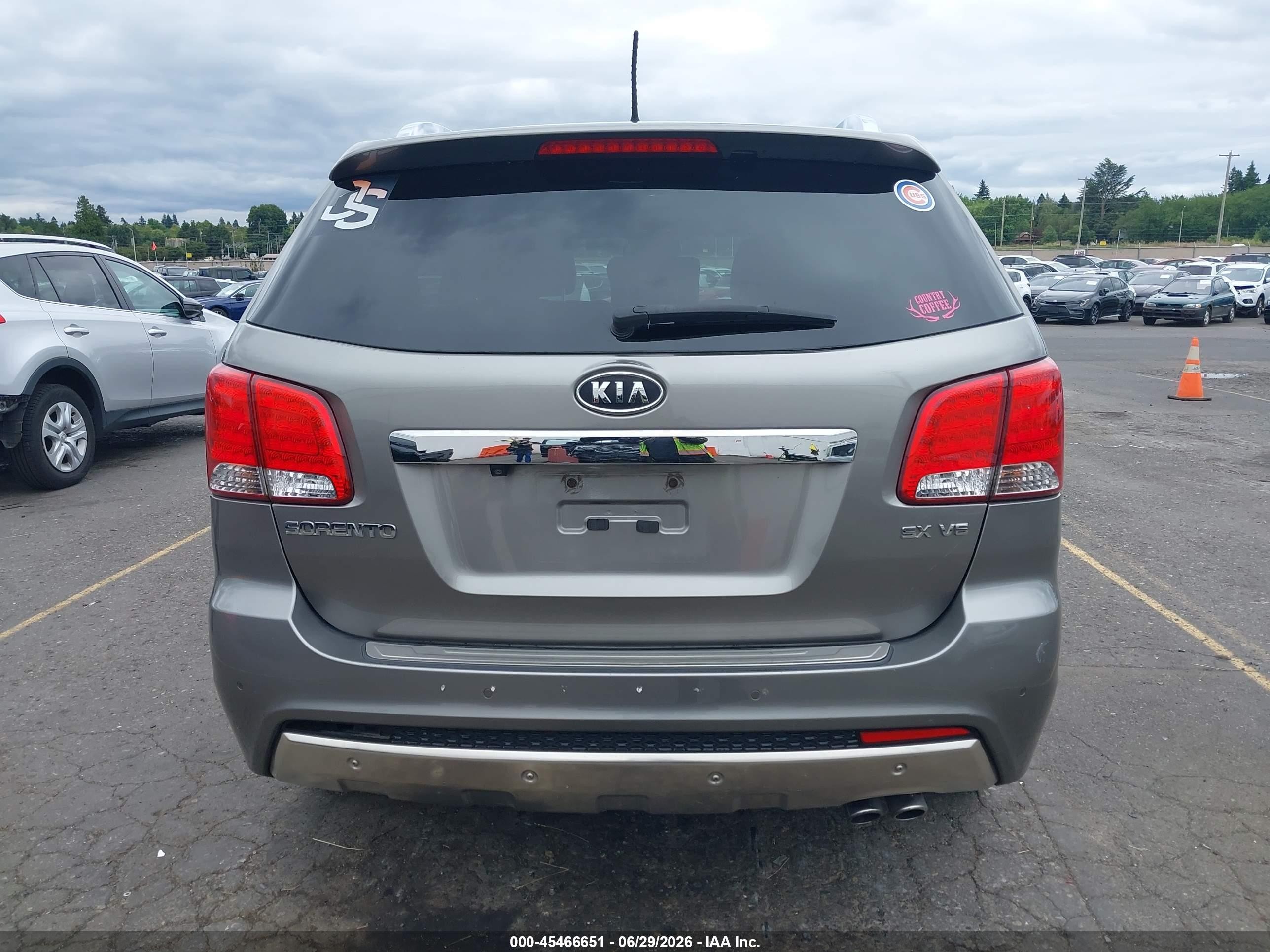 2012 Kia Sorento Sx V6 Gray vin: 5XYKW4A21CG191893