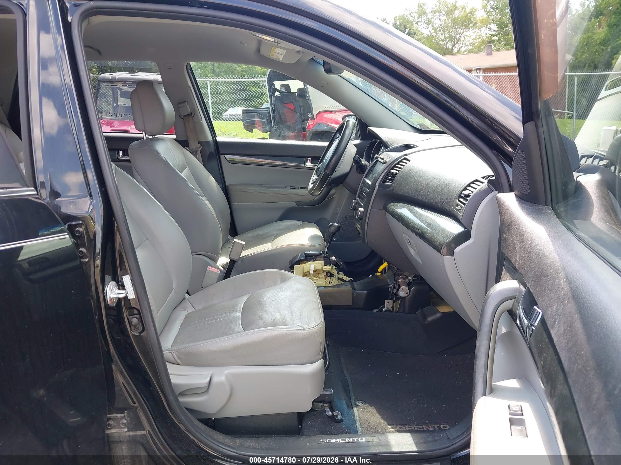 2011 Kia Sorento Sx V6 Black vin: 5XYKW4A23BG120399