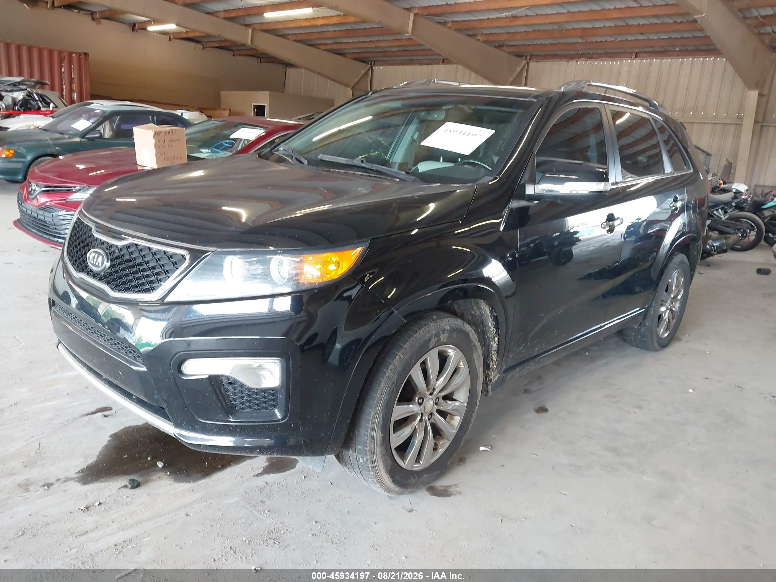 2013 Kia Sorento Sx Black vin: 5XYKW4A23DG317849