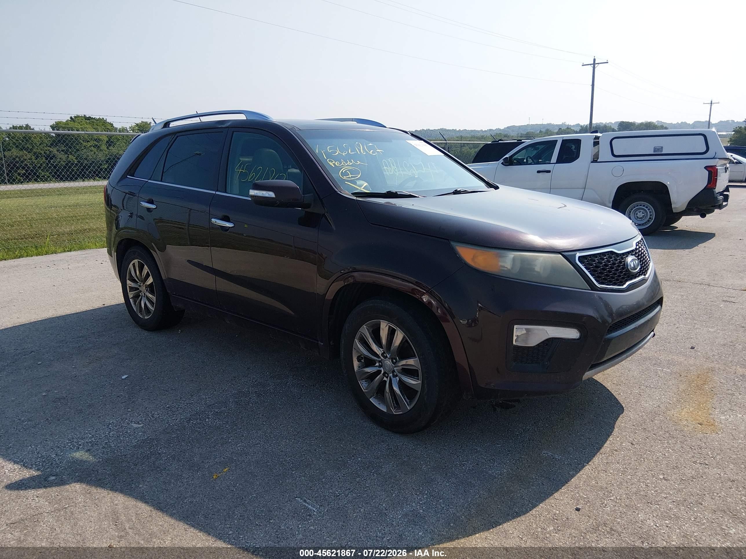 2011 Kia Sorento Sx V6 Purple vin: 5XYKW4A24BG094444