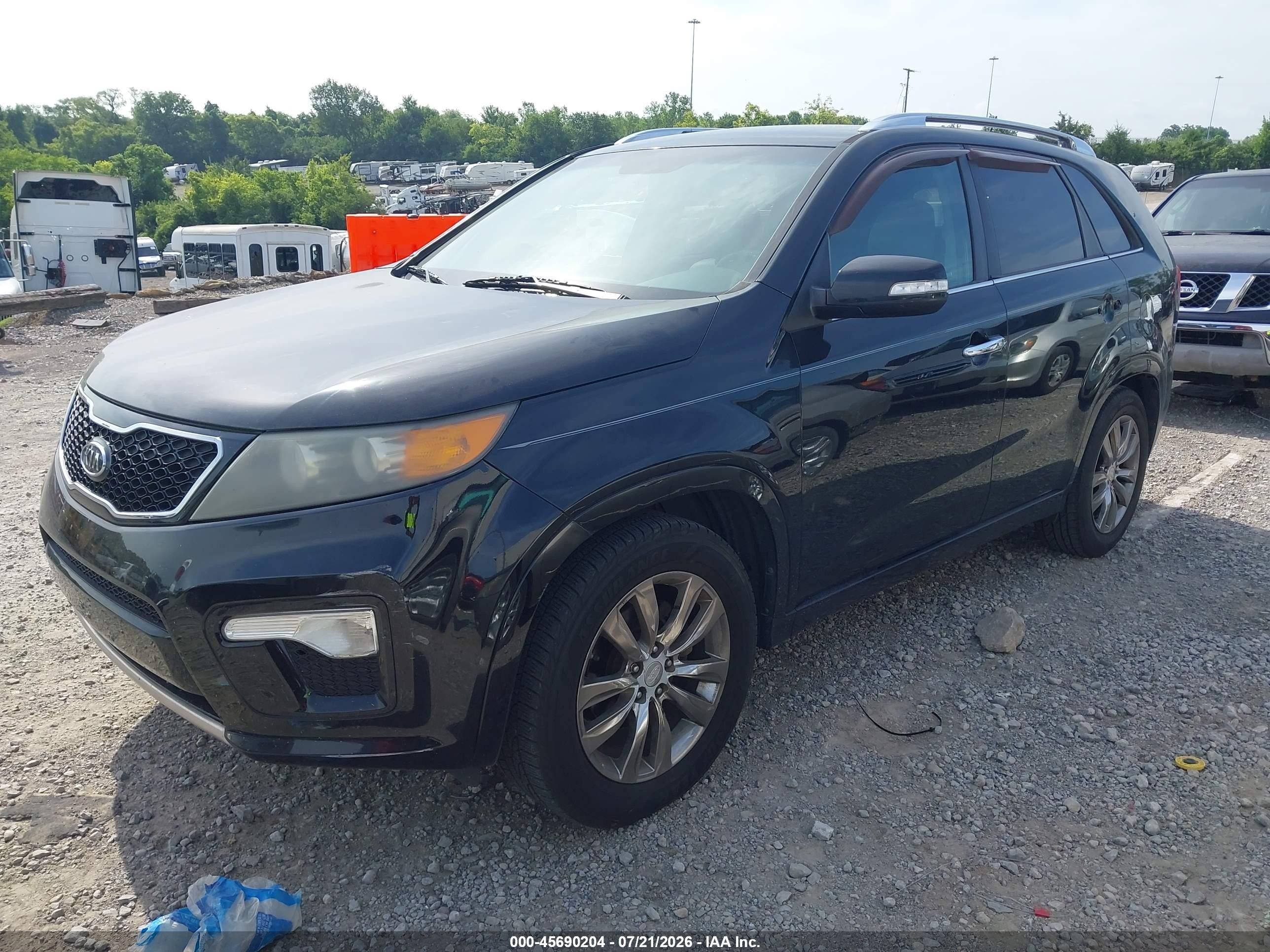 2011 Kia Sorento Sx V6 Black vin: 5XYKW4A24BG104292