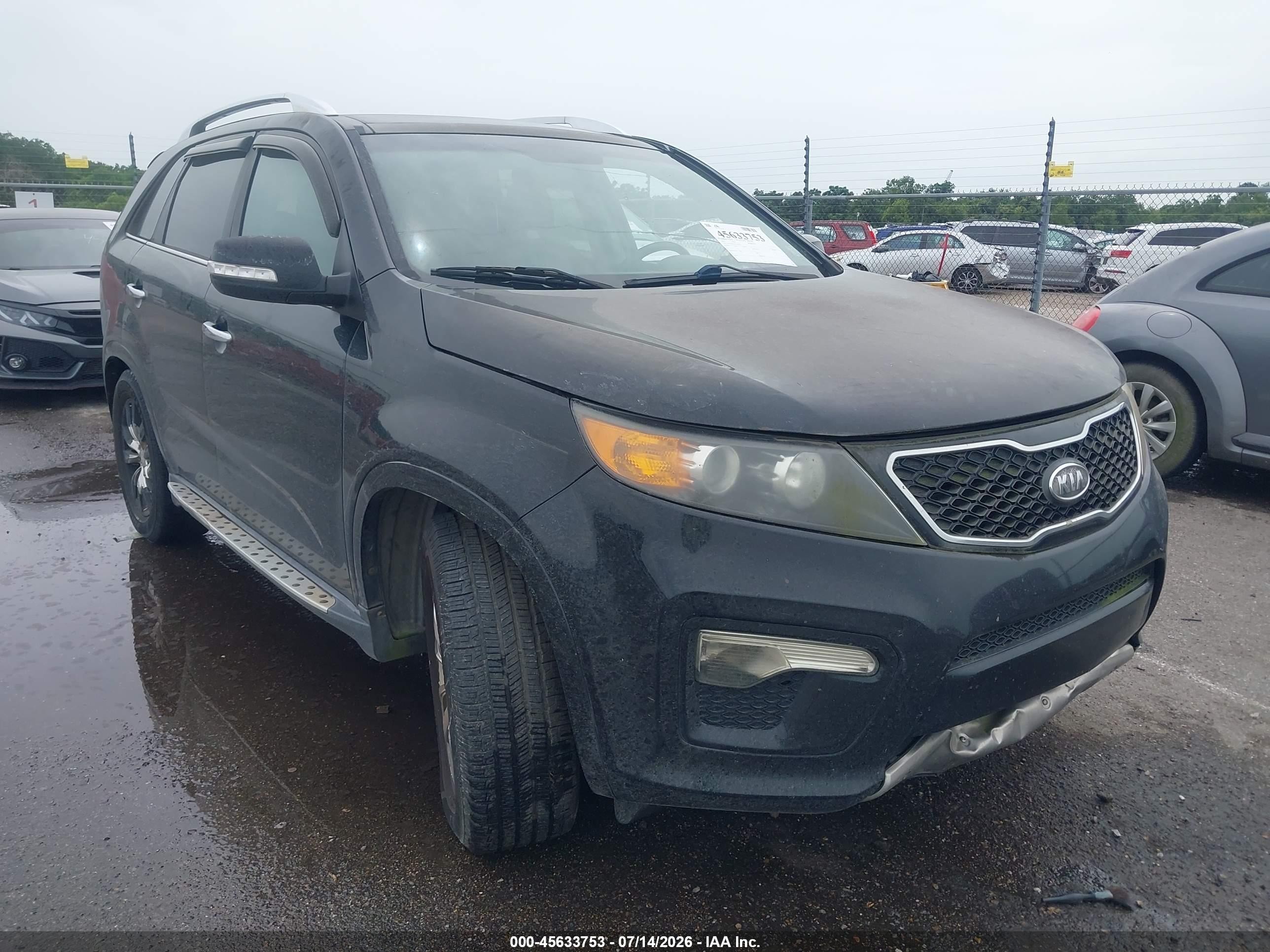 2012 Kia Sorento Sx V6 Black vin: 5XYKW4A25CG303255