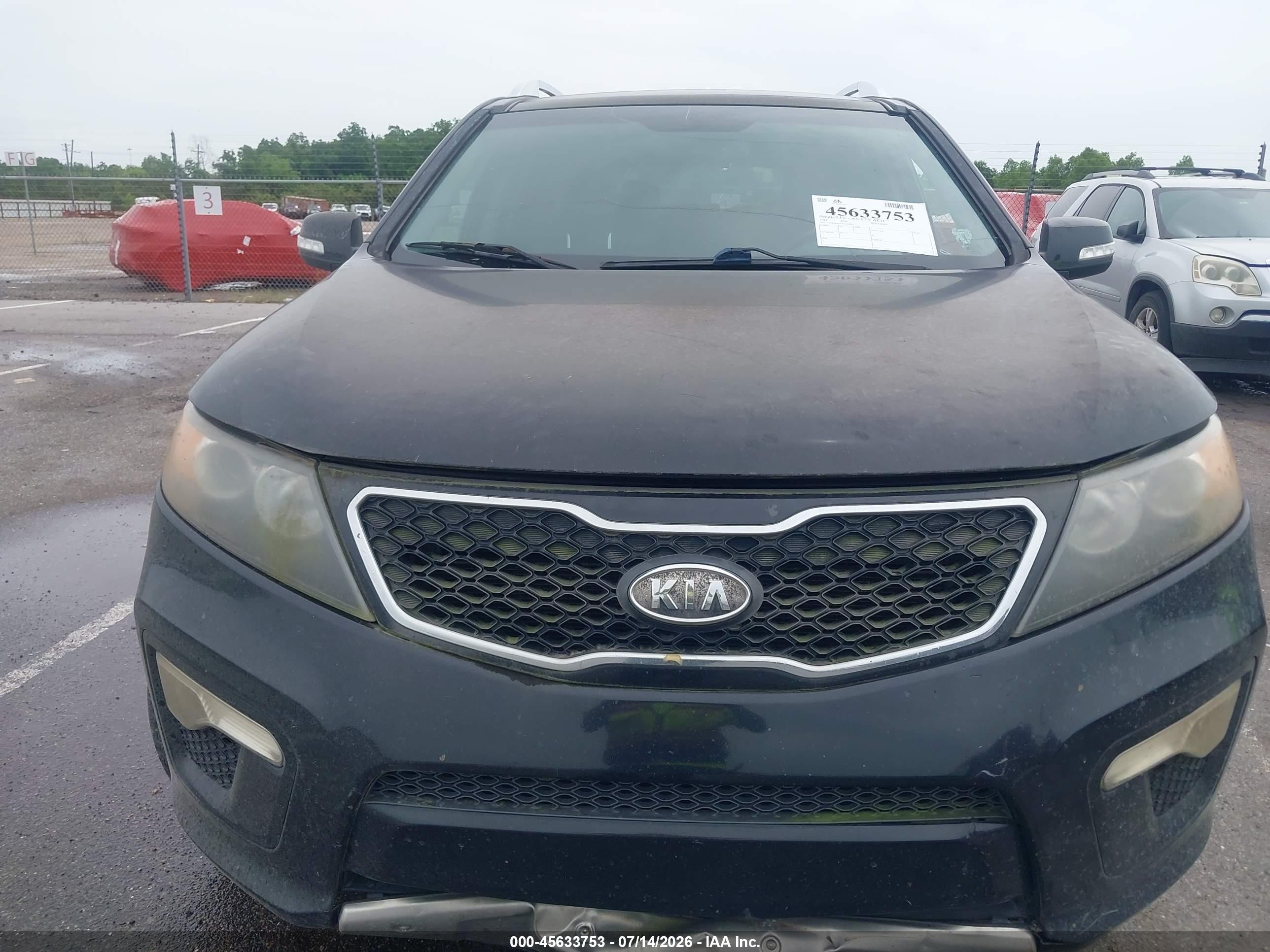 2012 Kia Sorento Sx V6 Black vin: 5XYKW4A25CG303255