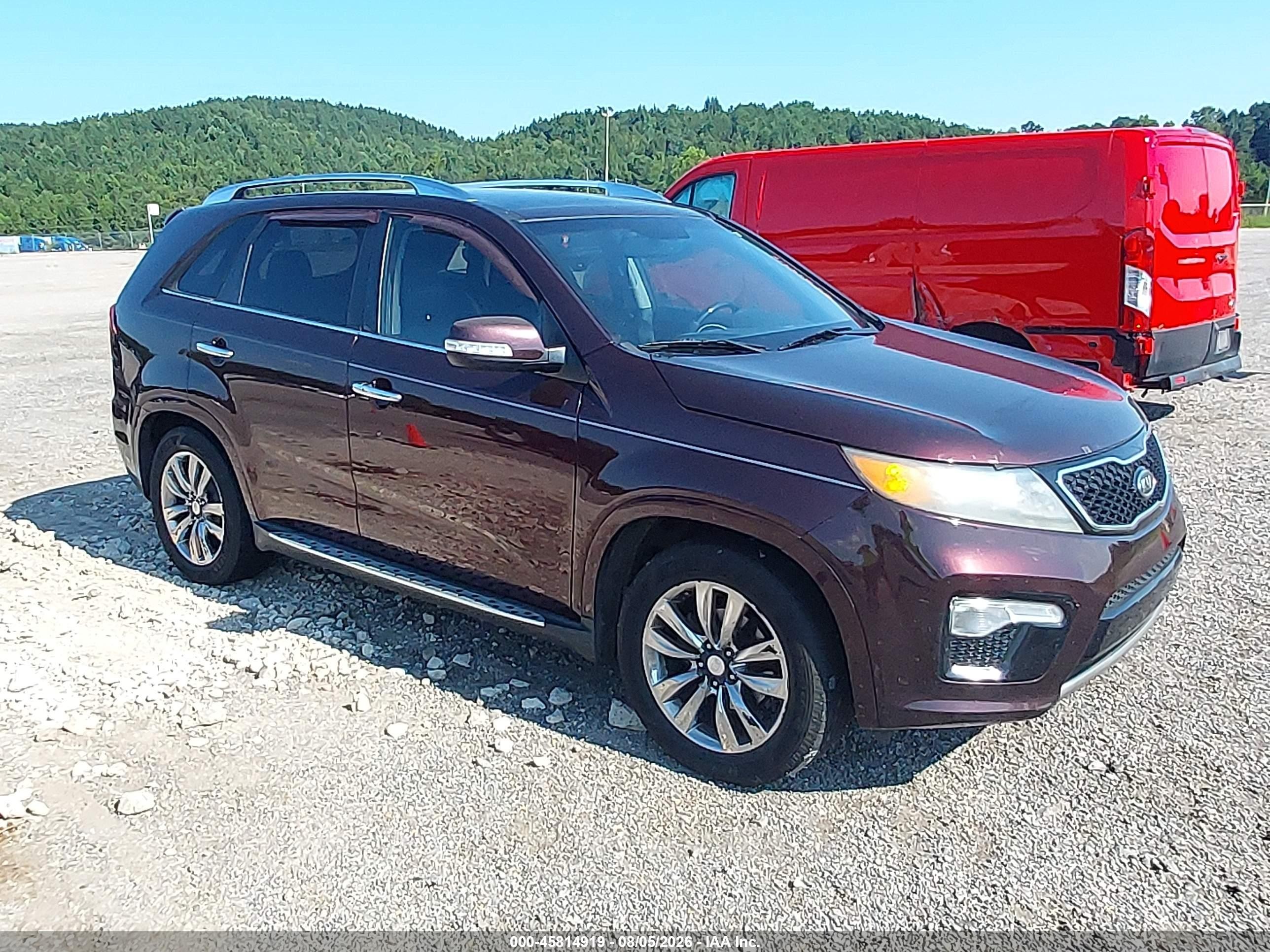 2013 Kia Sorento Sx Maroon vin: 5XYKW4A26DG357892