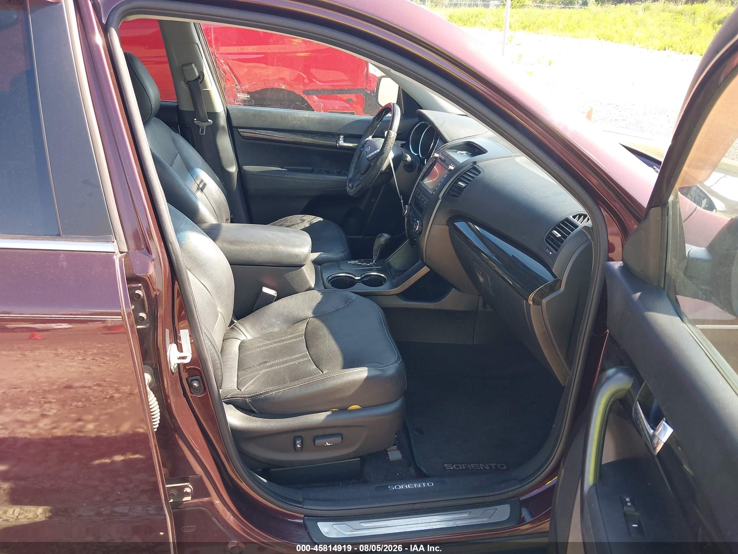 2013 Kia Sorento Sx Maroon vin: 5XYKW4A26DG357892