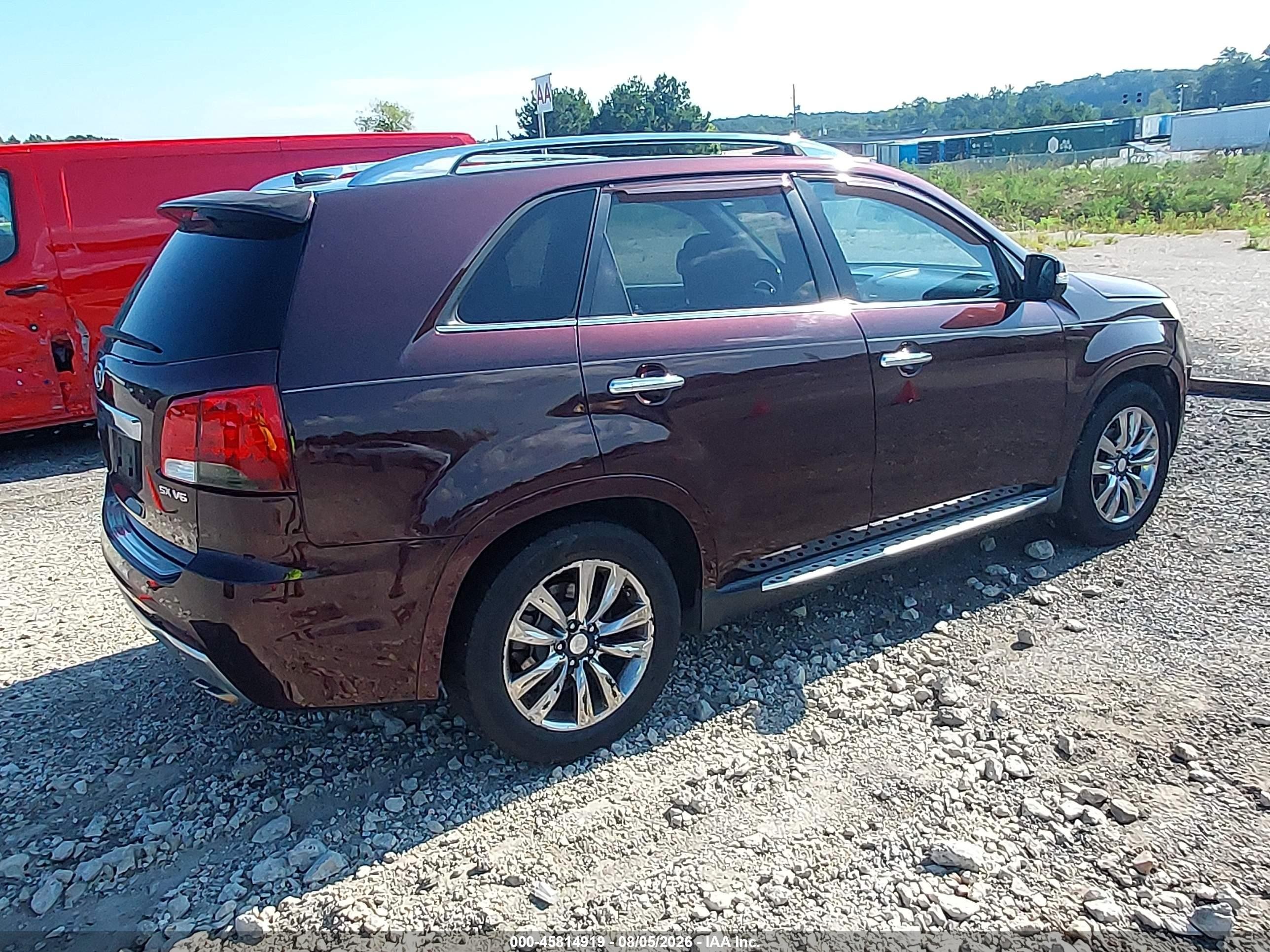 2013 Kia Sorento Sx Maroon vin: 5XYKW4A26DG357892