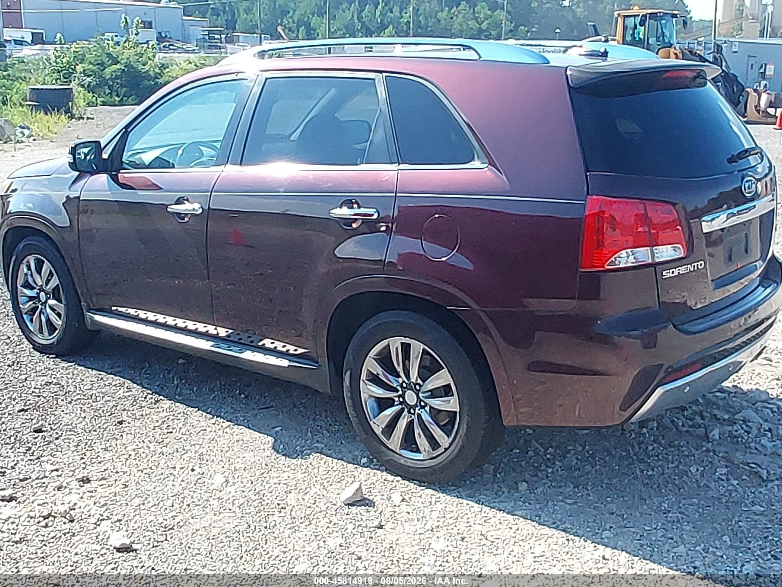 2013 Kia Sorento Sx Maroon vin: 5XYKW4A26DG357892