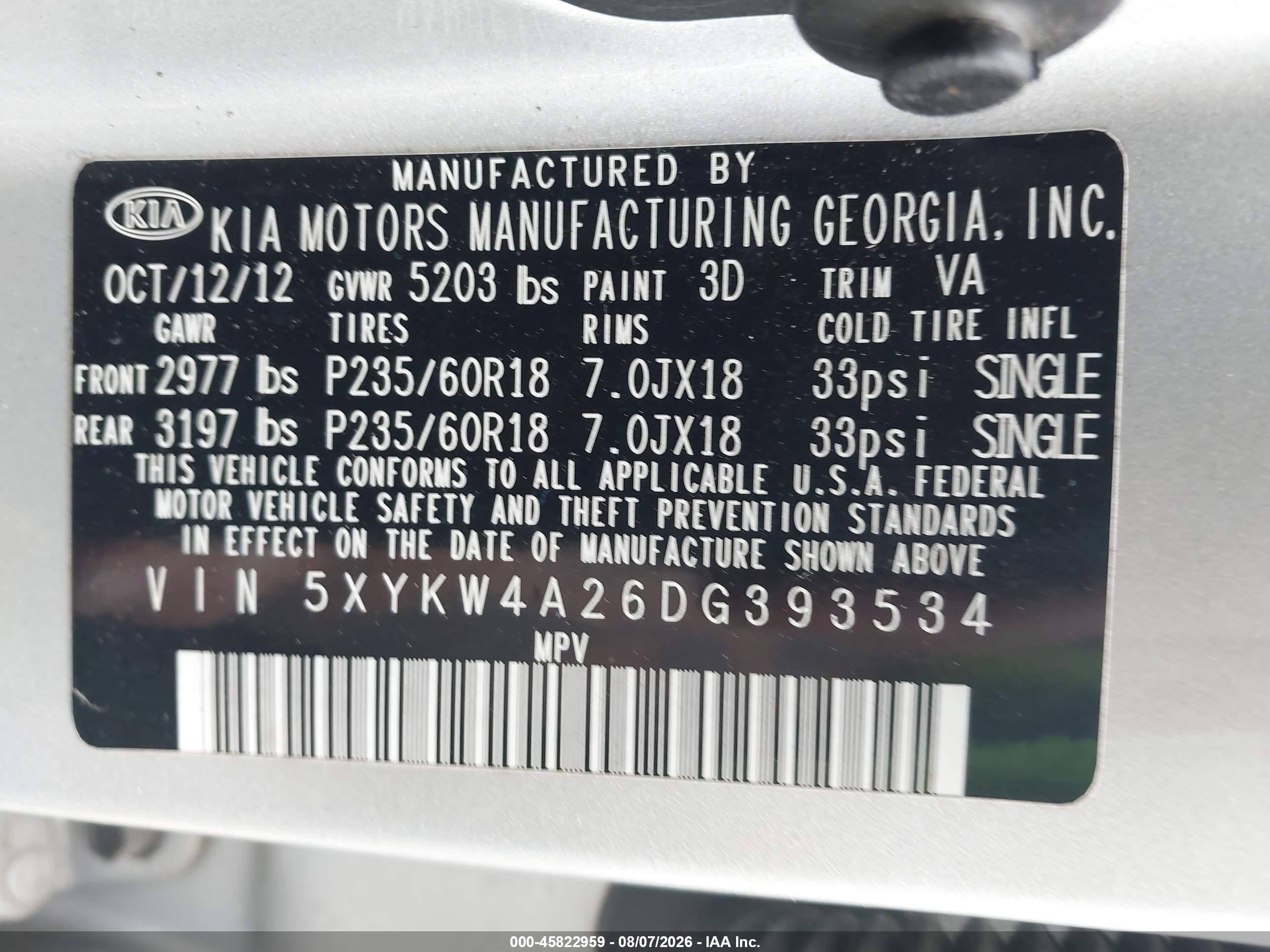 2013 Kia Sorento Sx Silver vin: 5XYKW4A26DG393534