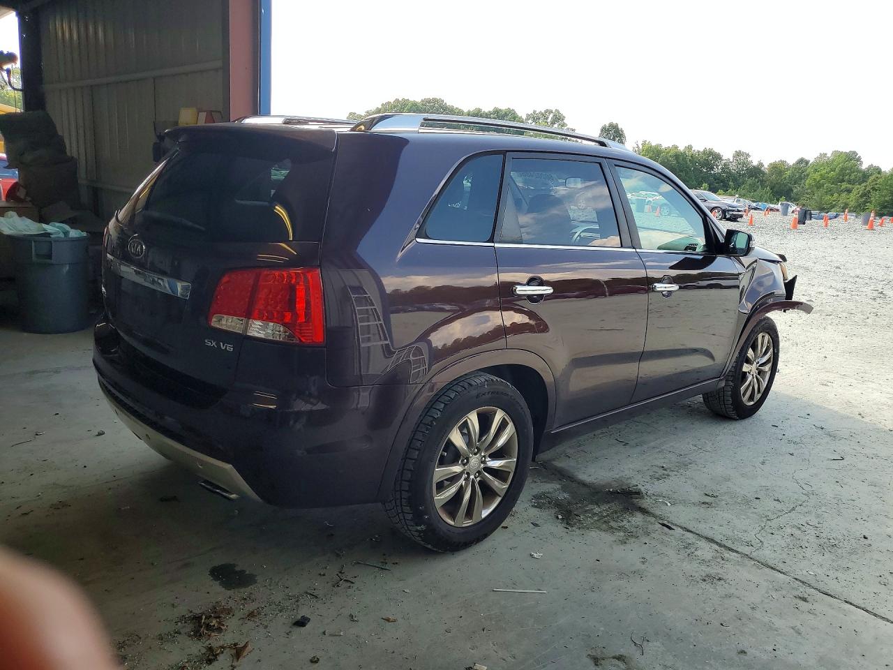 2011 Kia Sorento Sx Burgundy vin: 5XYKW4A27BG095037