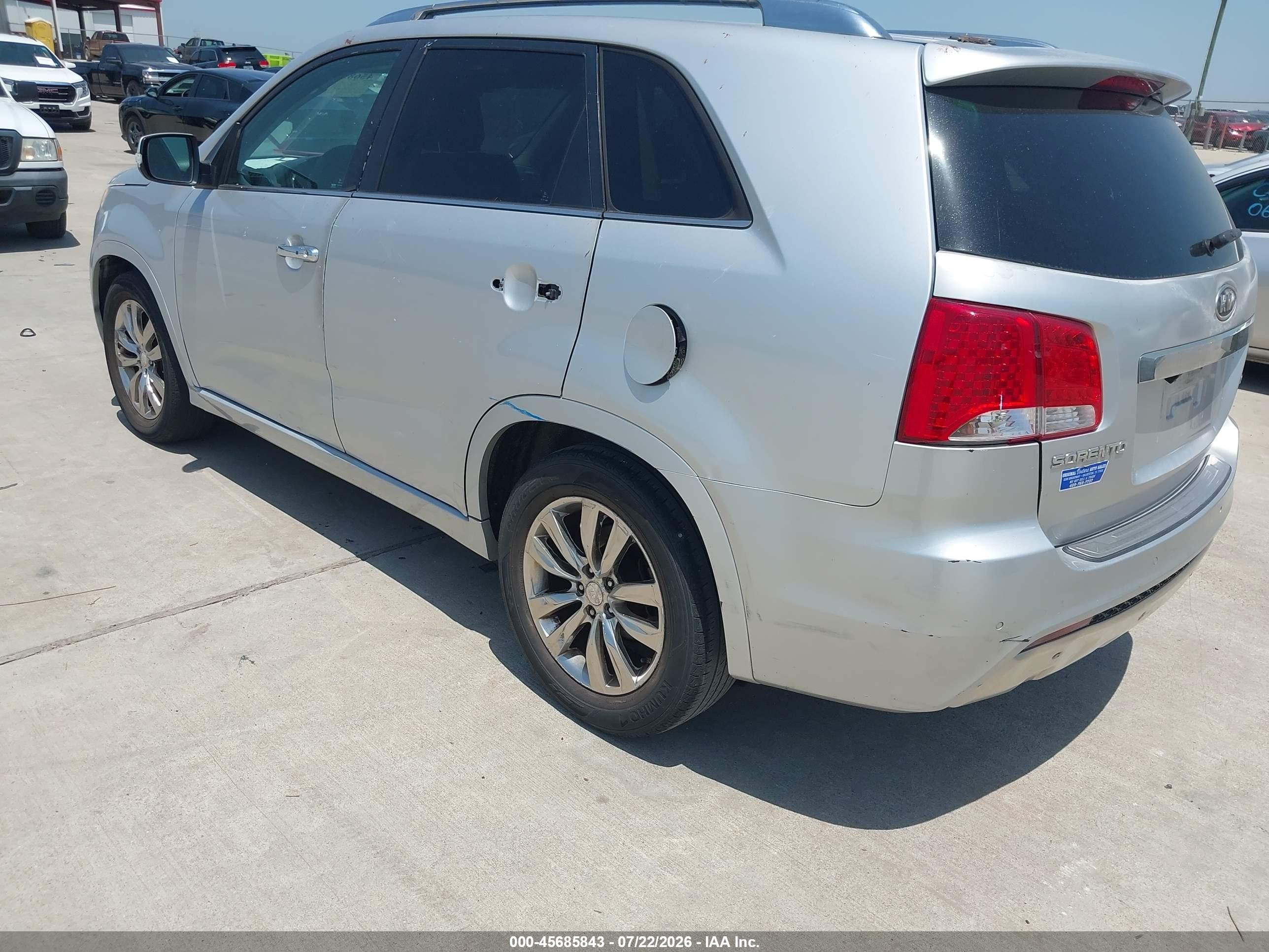 2012 Kia Sorento Sx V6 Silver vin: 5XYKW4A27CG230387