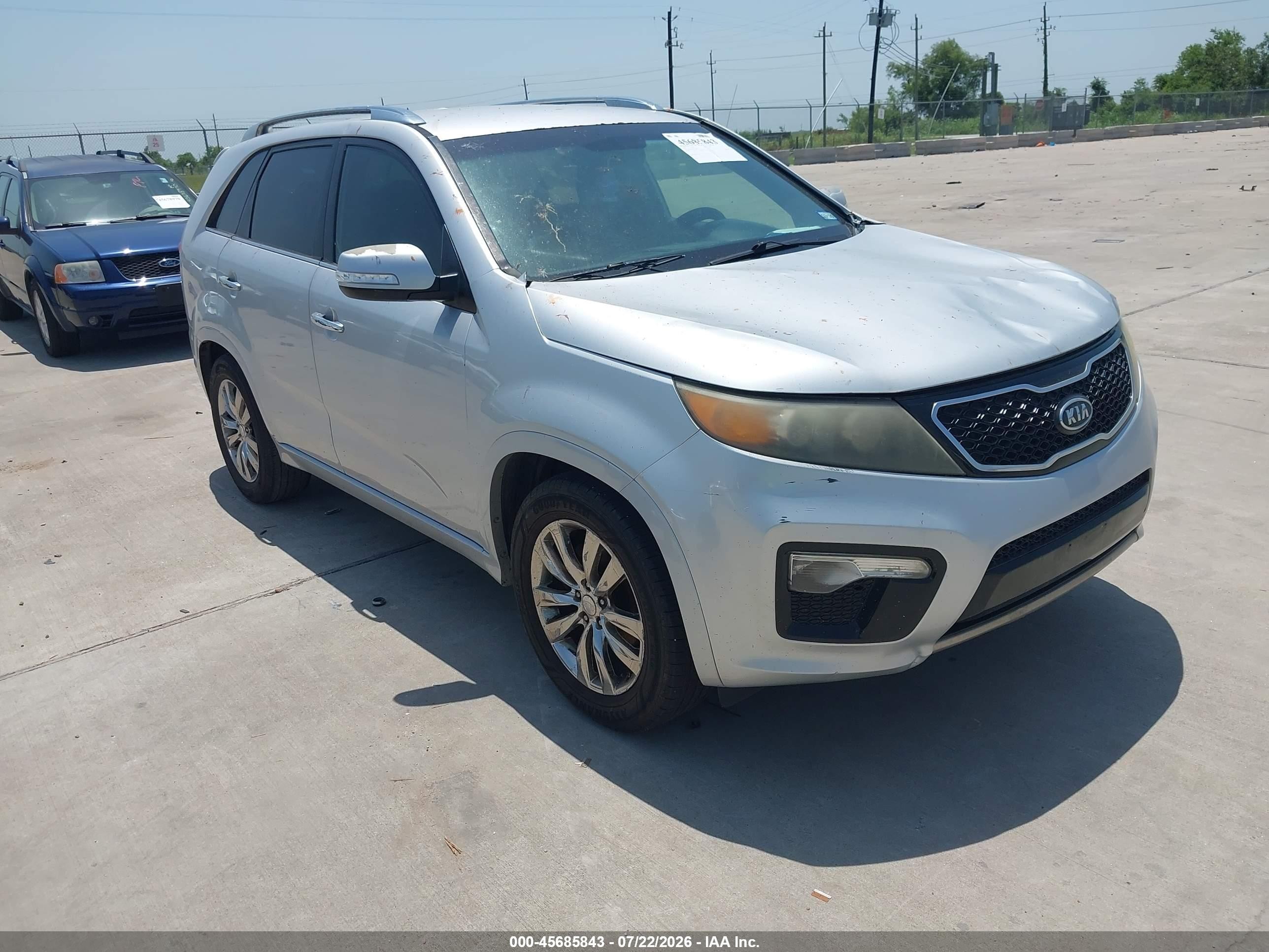 2012 Kia Sorento Sx V6 Silver vin: 5XYKW4A27CG230387