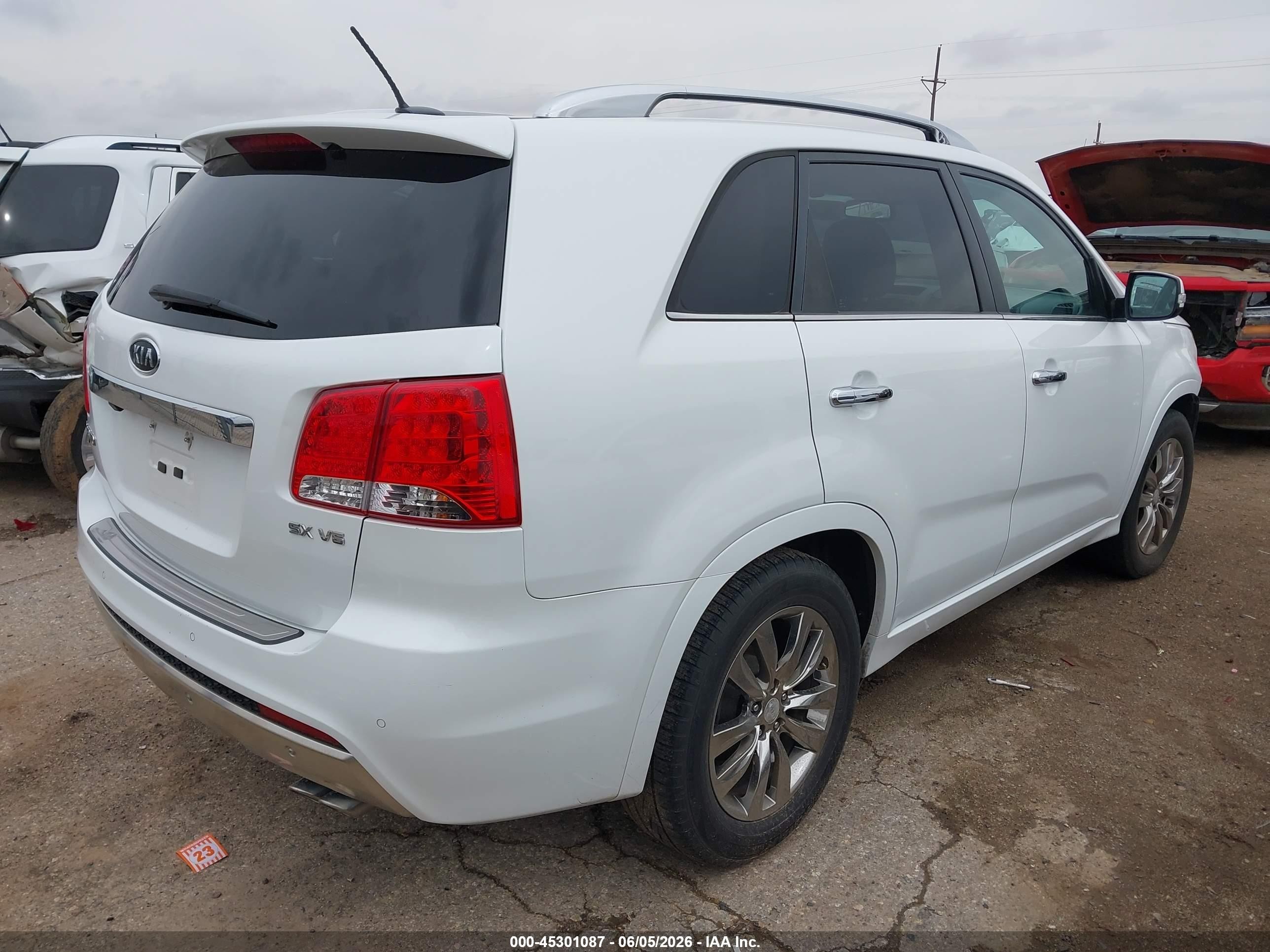 2013 Kia Sorento Sx White vin: 5XYKW4A27DG416013