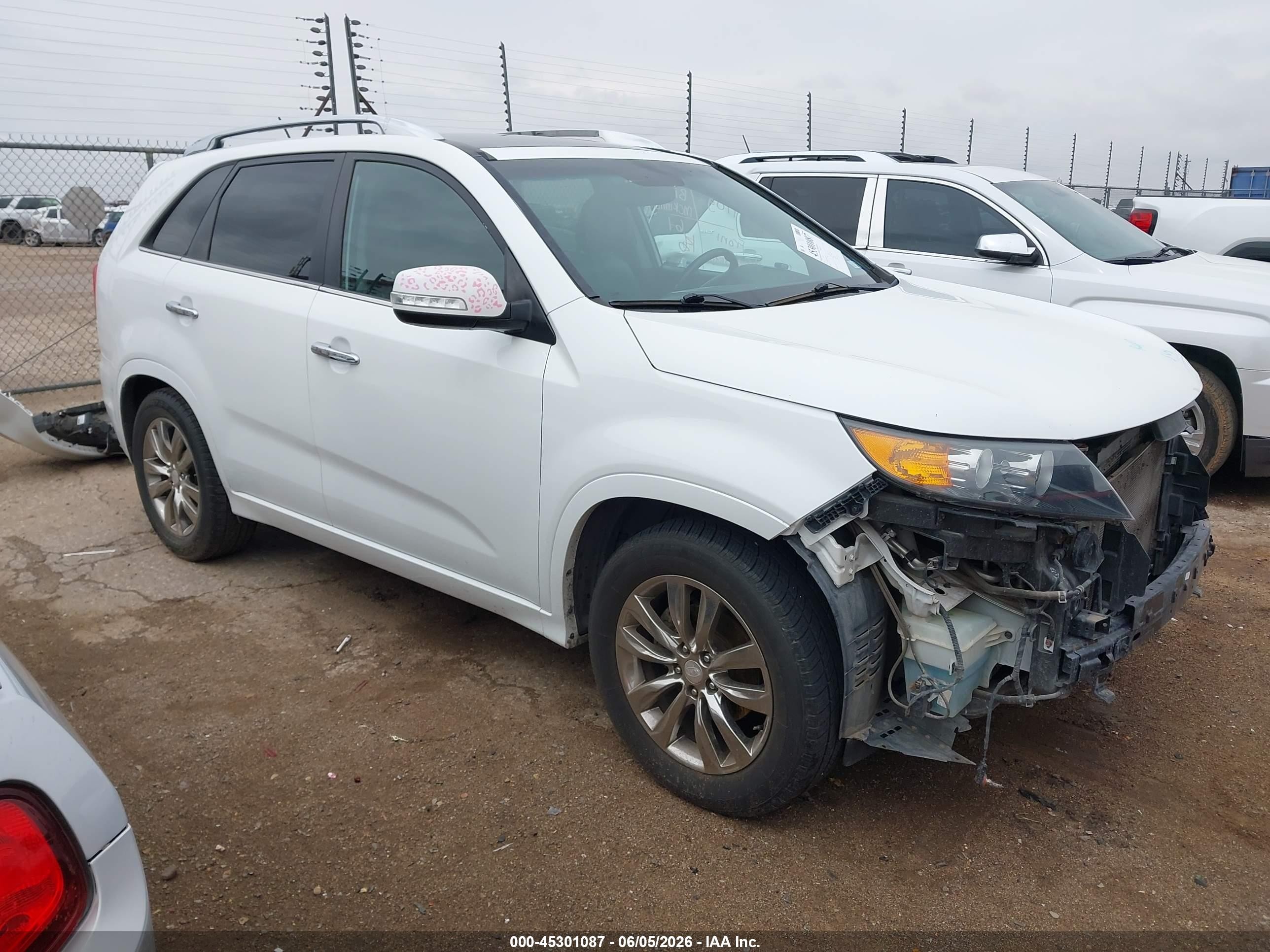 2013 Kia Sorento Sx White vin: 5XYKW4A27DG416013