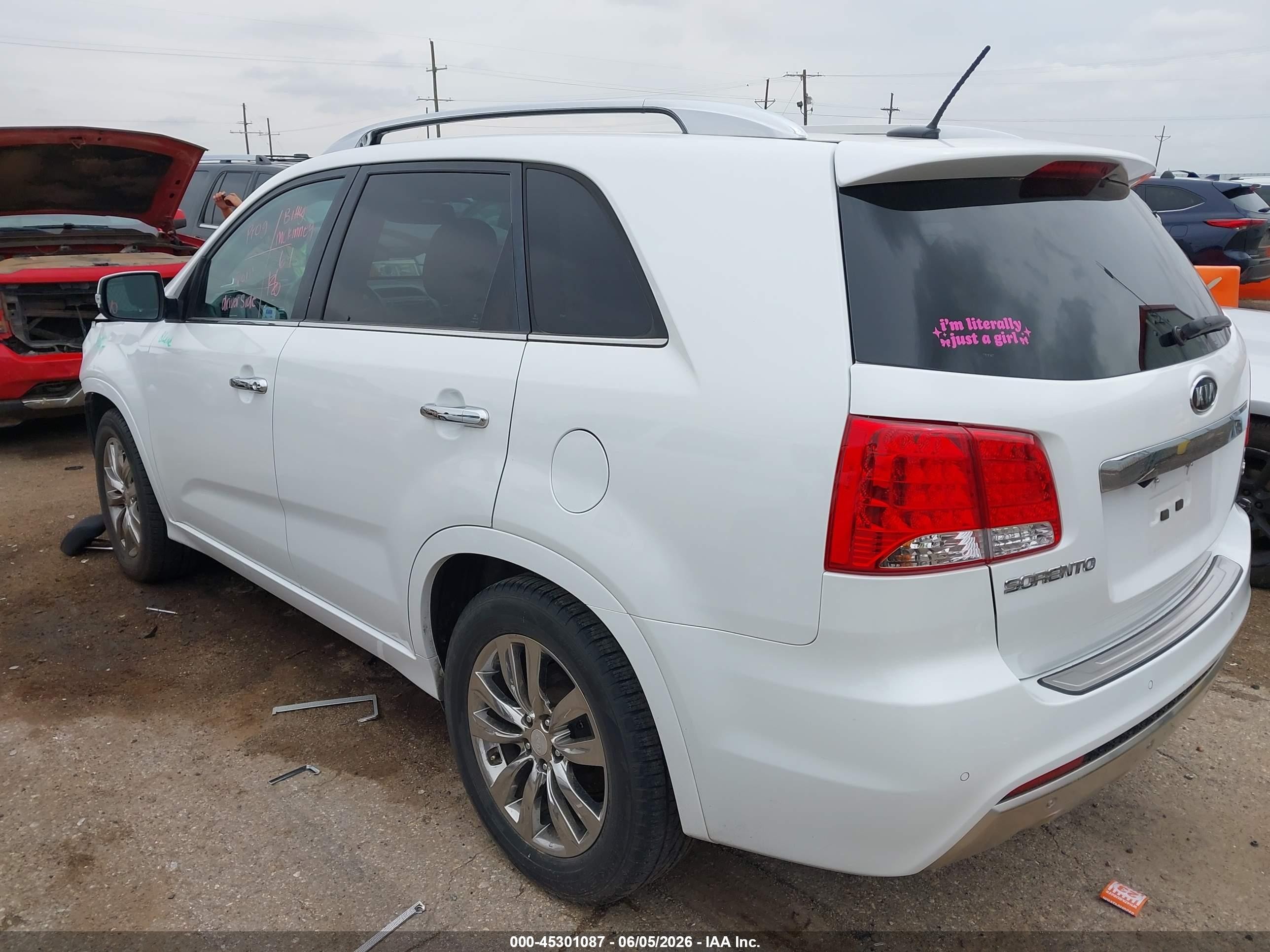 2013 Kia Sorento Sx White vin: 5XYKW4A27DG416013