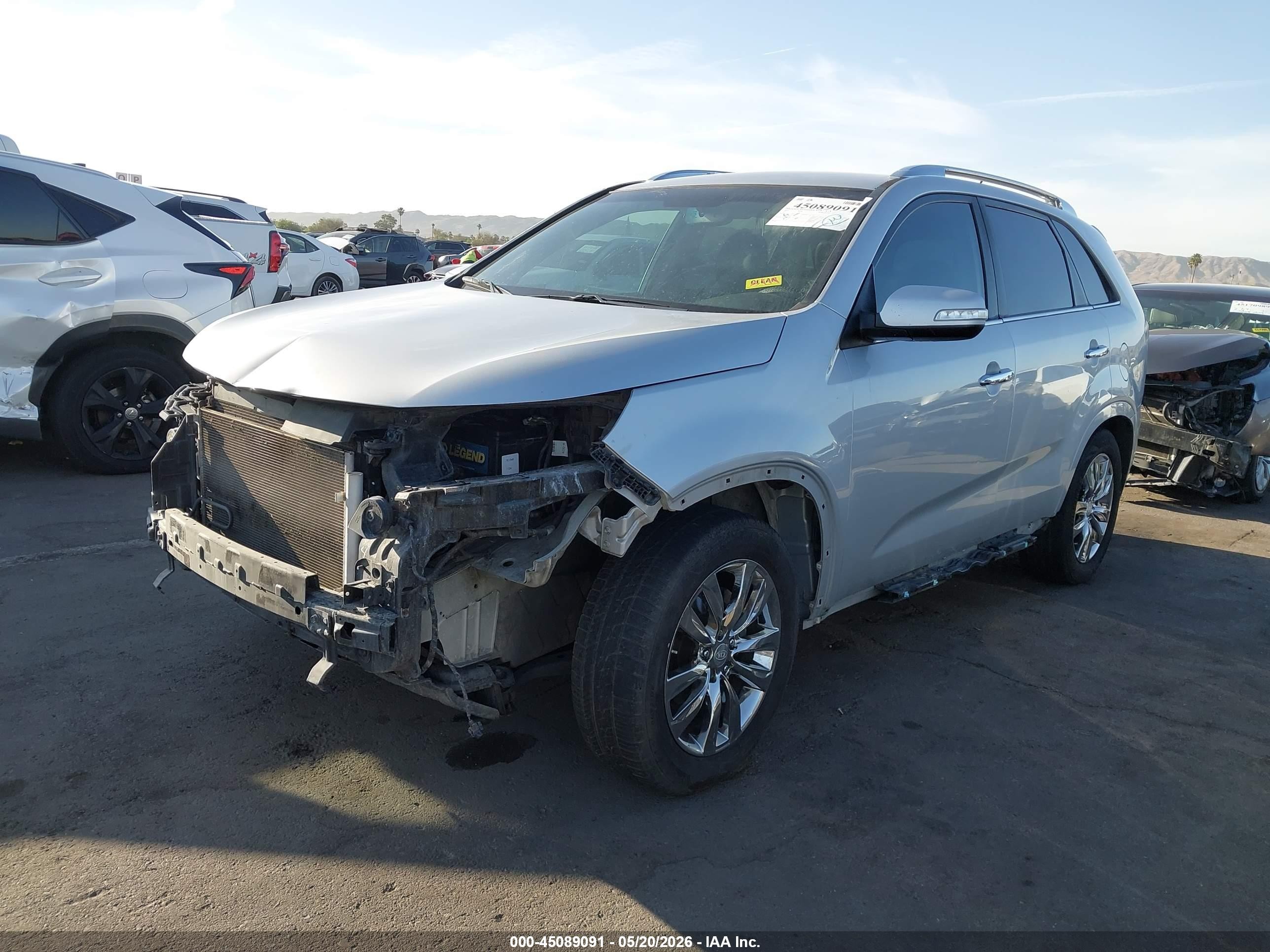 2011 Kia Sorento Sx V6 Silver vin: 5XYKW4A28BG107244