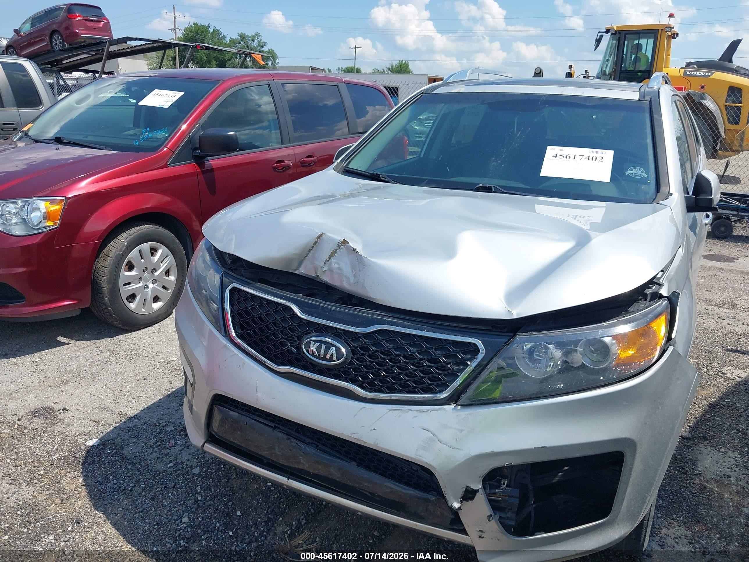 2012 Kia Sorento Sx V6 Silver vin: 5XYKW4A28CG202632