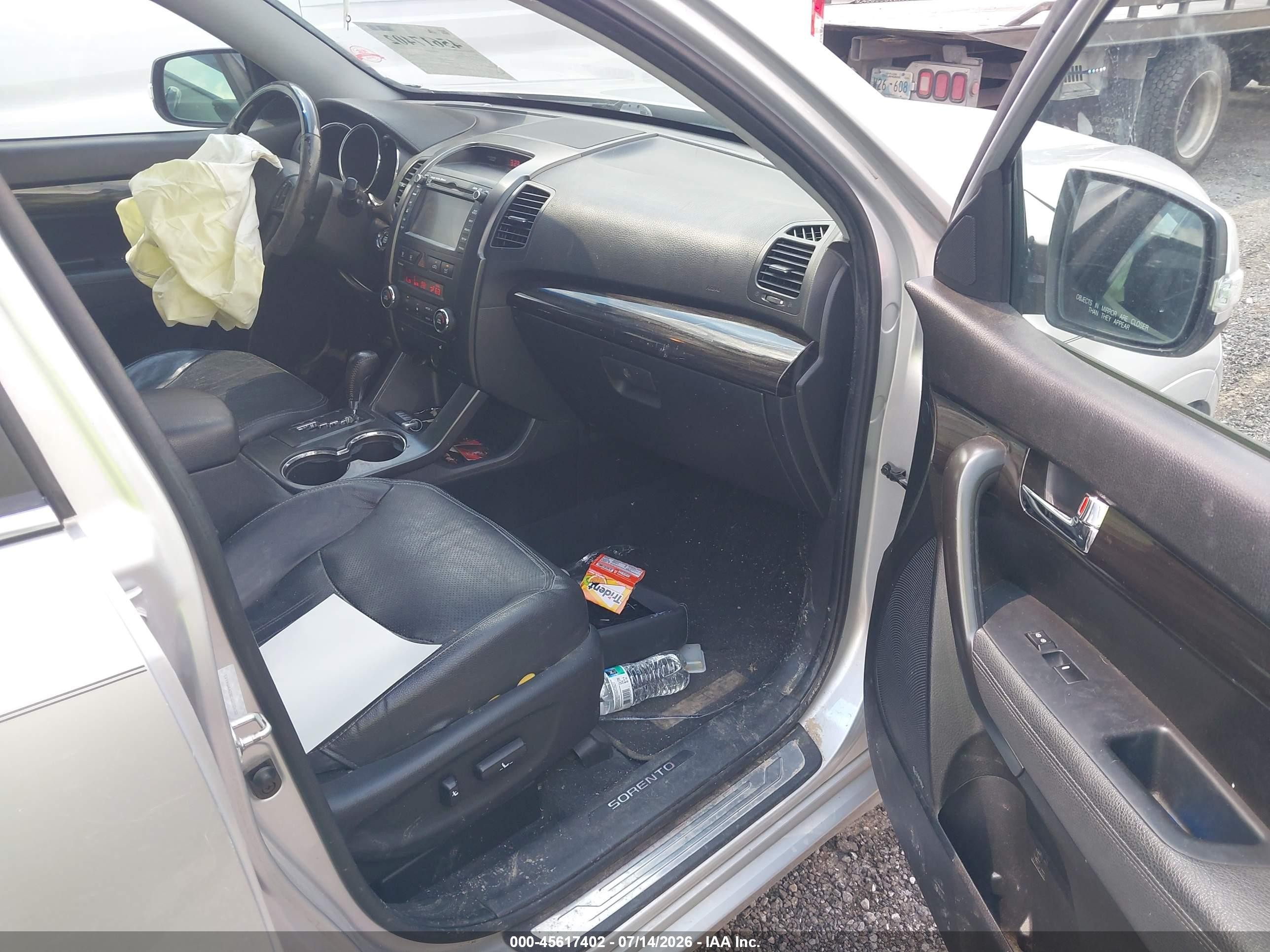 2012 Kia Sorento Sx V6 Silver vin: 5XYKW4A28CG202632