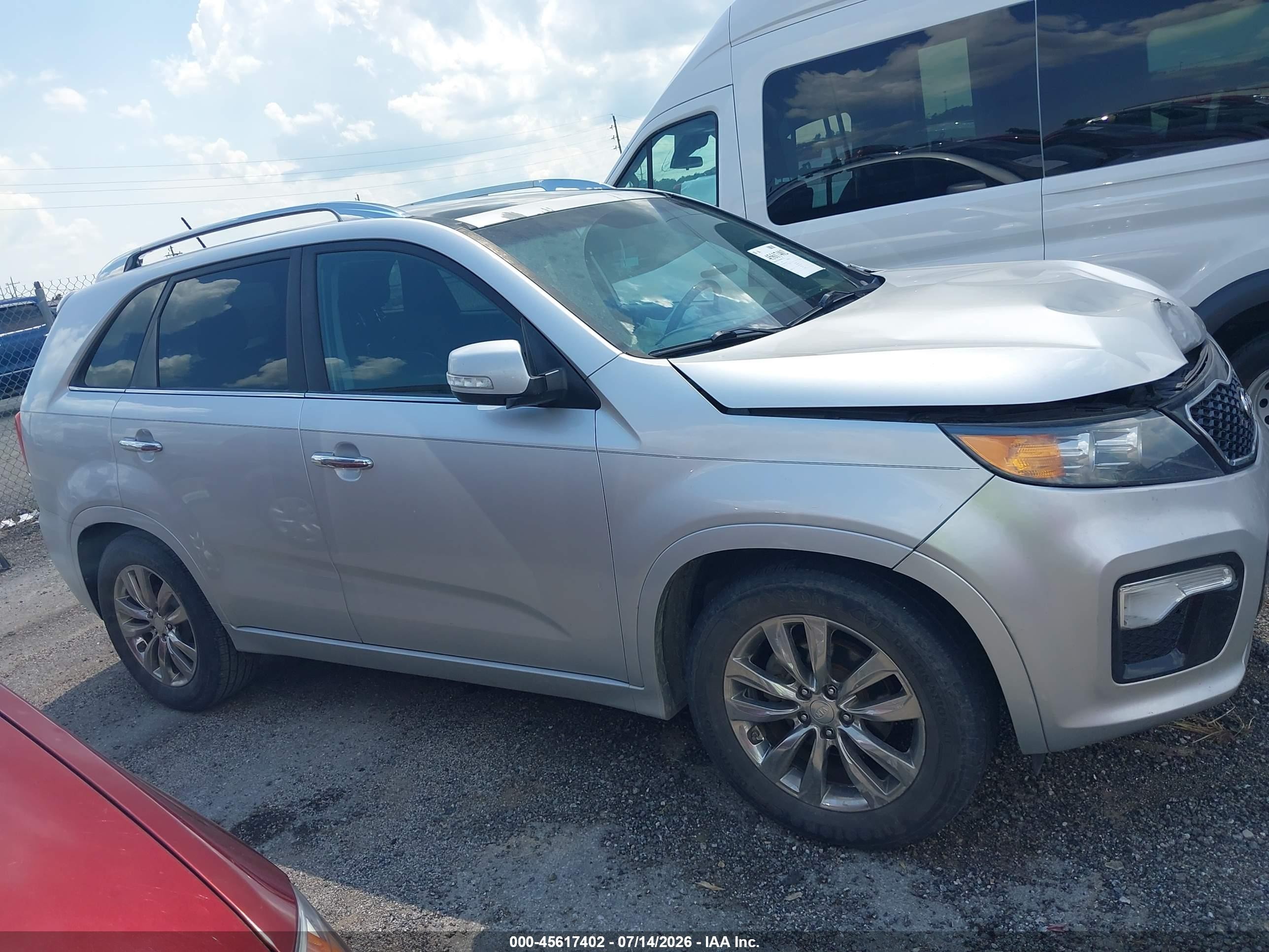 2012 Kia Sorento Sx V6 Silver vin: 5XYKW4A28CG202632