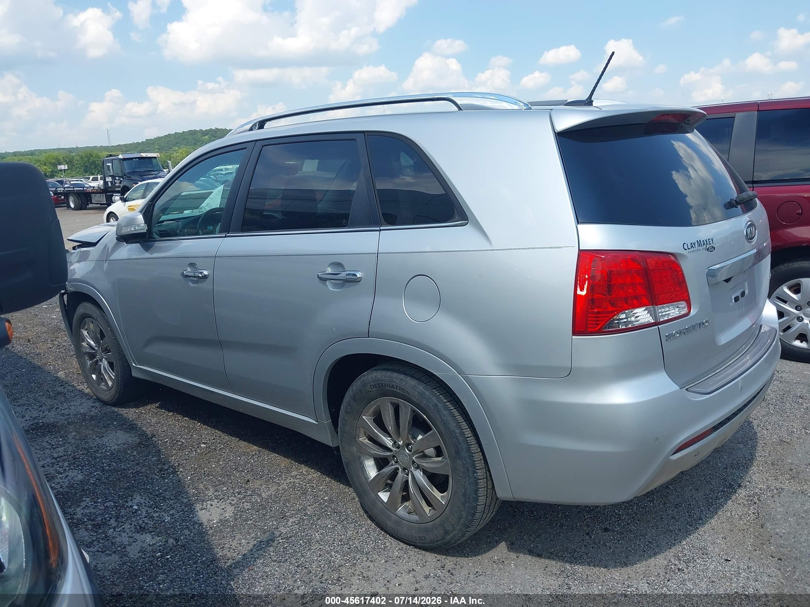 2012 Kia Sorento Sx V6 Silver vin: 5XYKW4A28CG202632