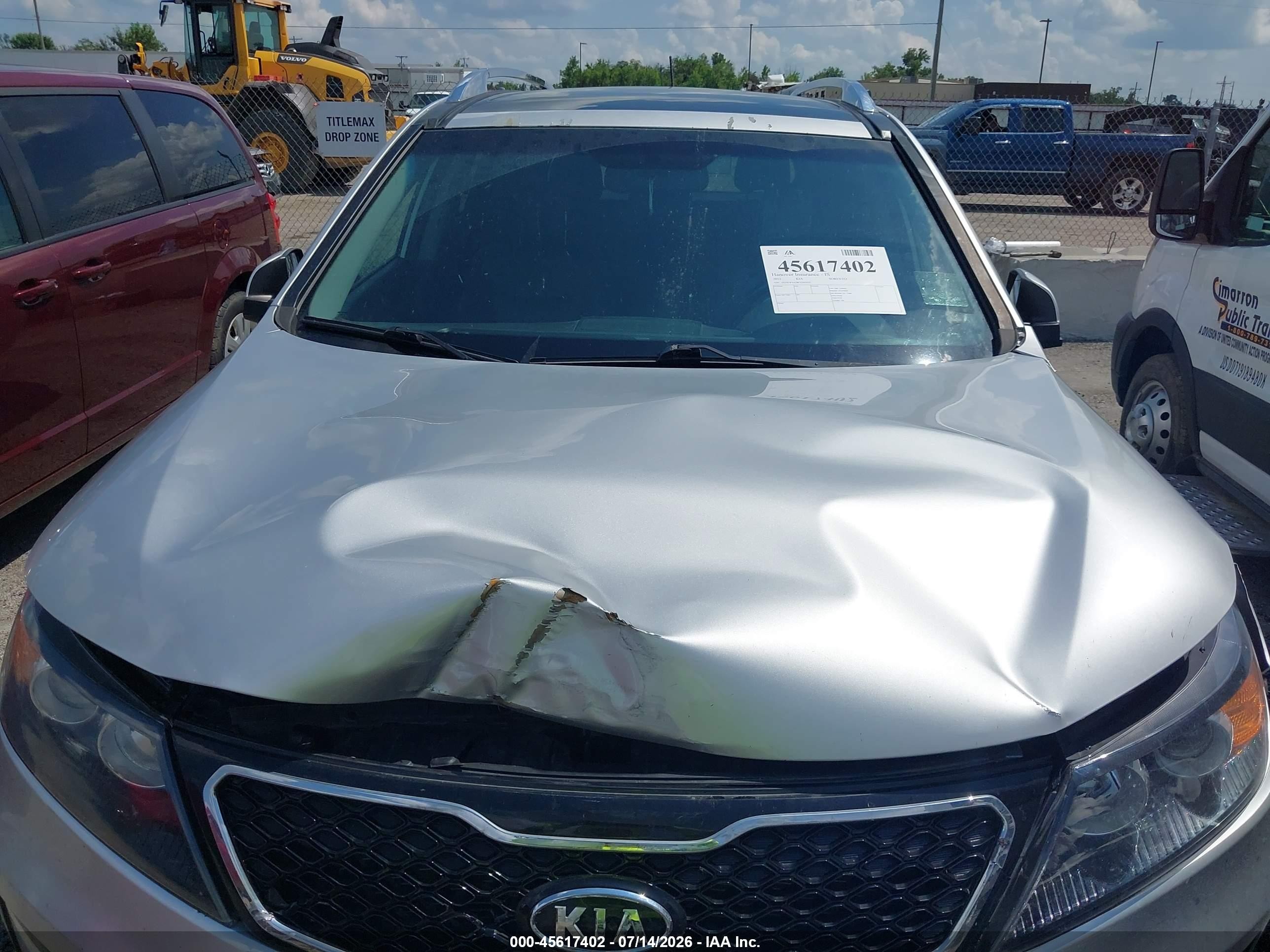 2012 Kia Sorento Sx V6 Silver vin: 5XYKW4A28CG202632