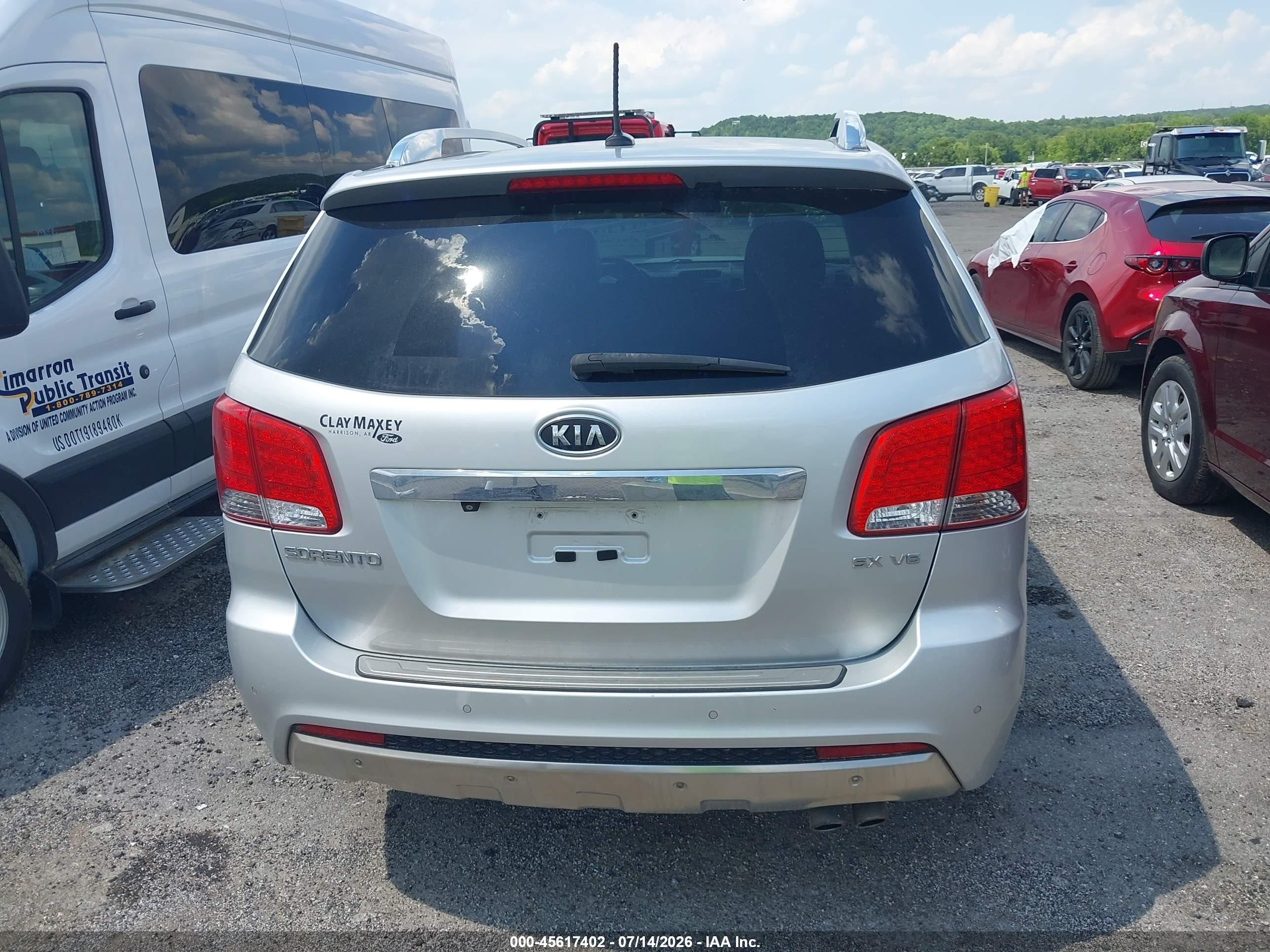 2012 Kia Sorento Sx V6 Silver vin: 5XYKW4A28CG202632