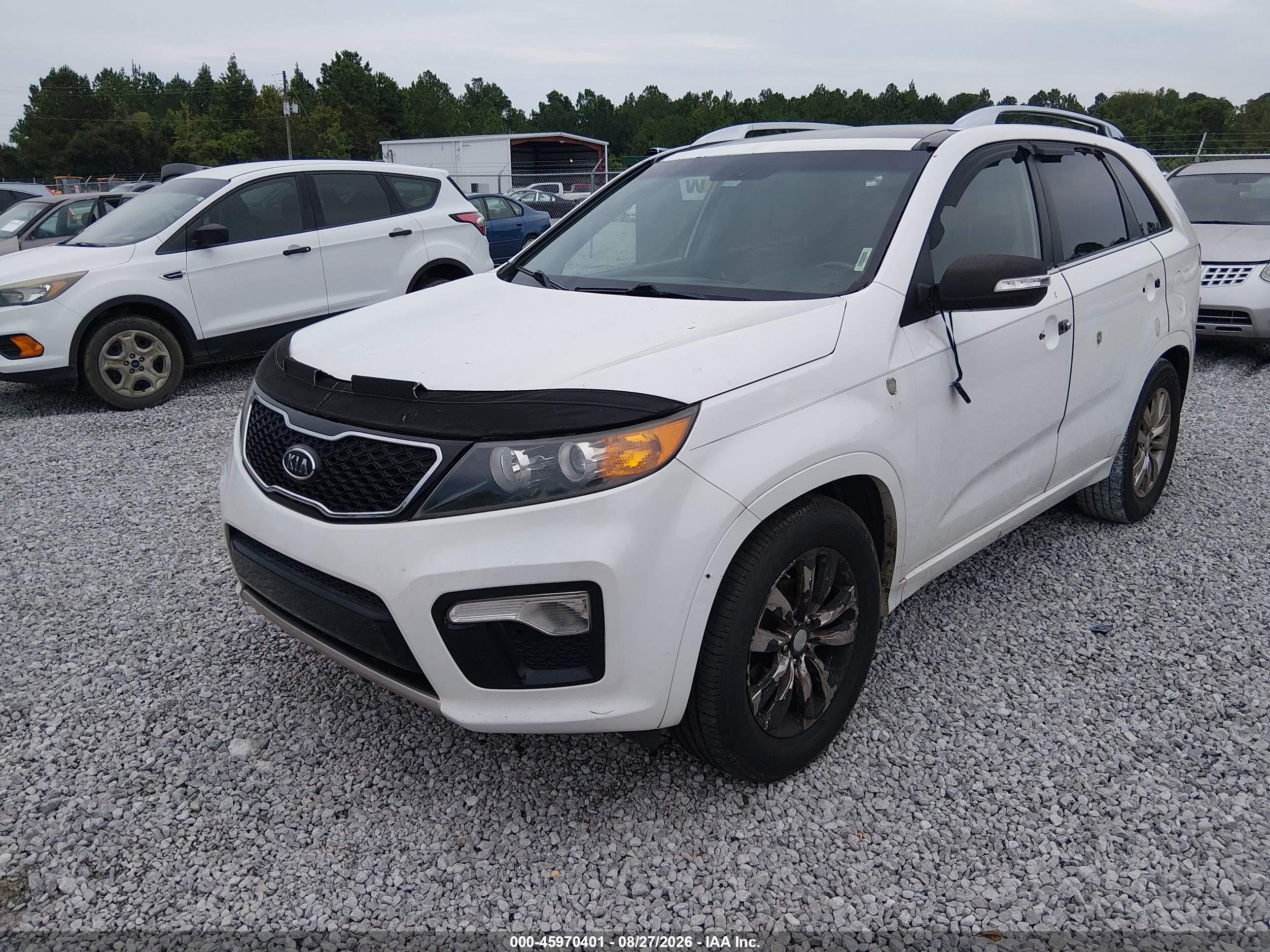 2012 Kia Sorento Sx V6 White vin: 5XYKW4A29CG271765