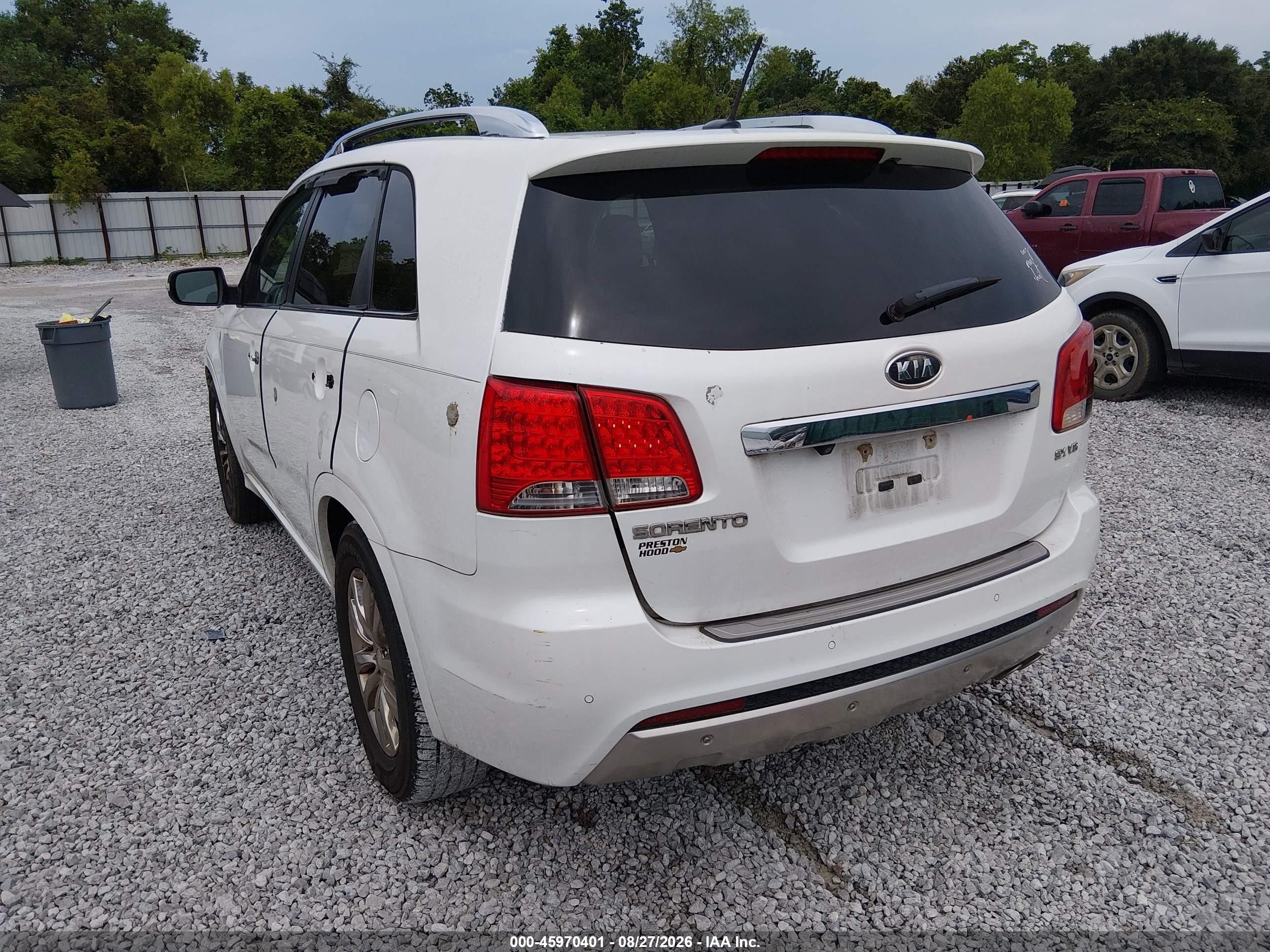 2012 Kia Sorento Sx V6 White vin: 5XYKW4A29CG271765