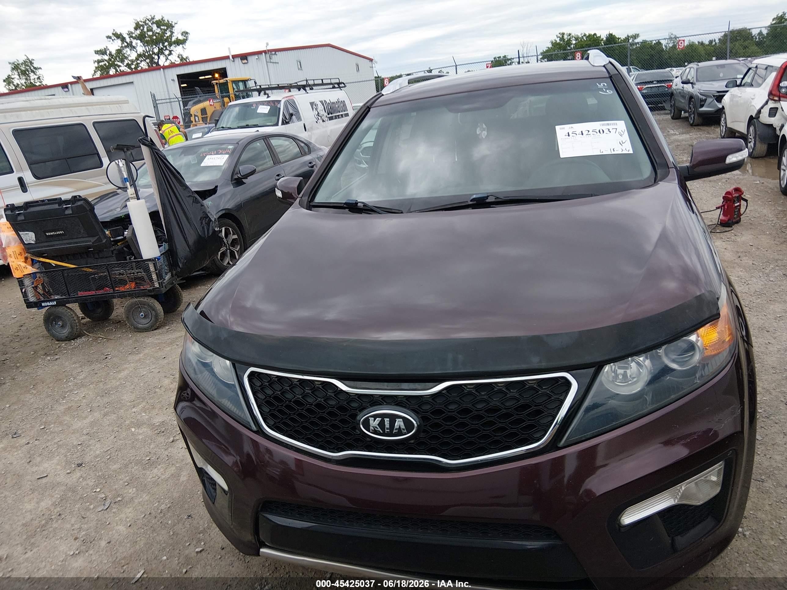 2013 Kia Sorento Sx Burgundy vin: 5XYKW4A29DG330685