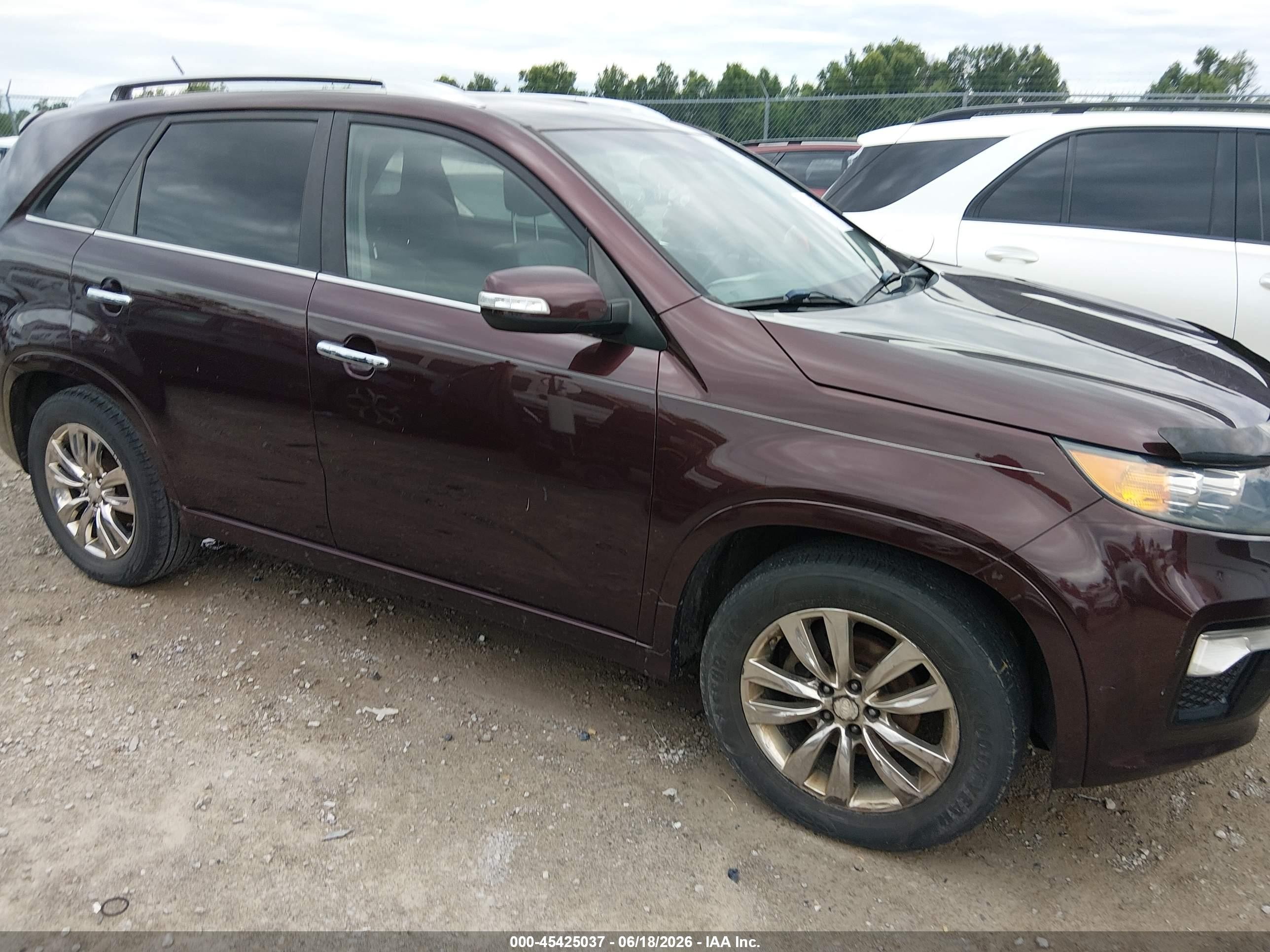 2013 Kia Sorento Sx Burgundy vin: 5XYKW4A29DG330685