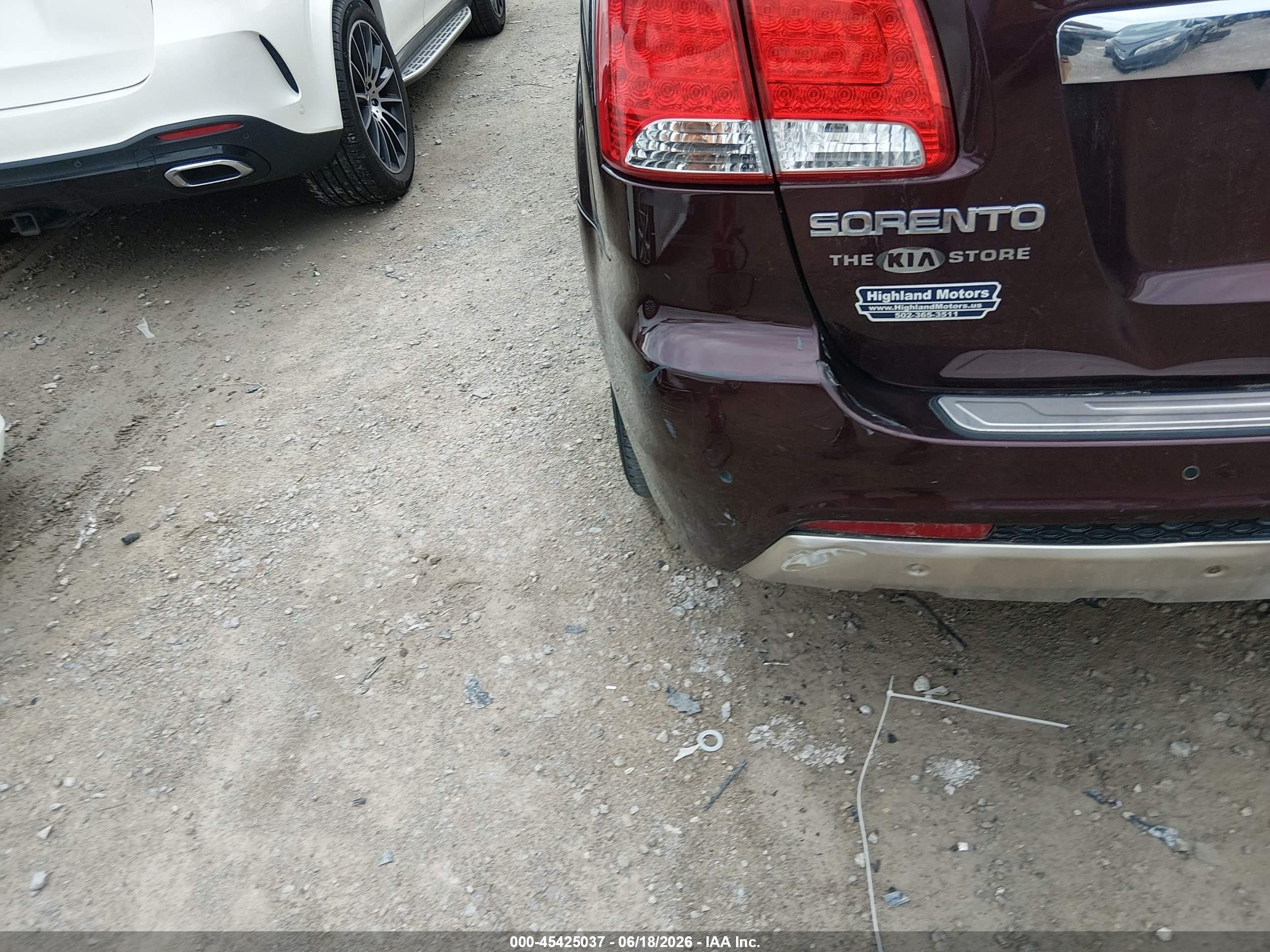 2013 Kia Sorento Sx Burgundy vin: 5XYKW4A29DG330685