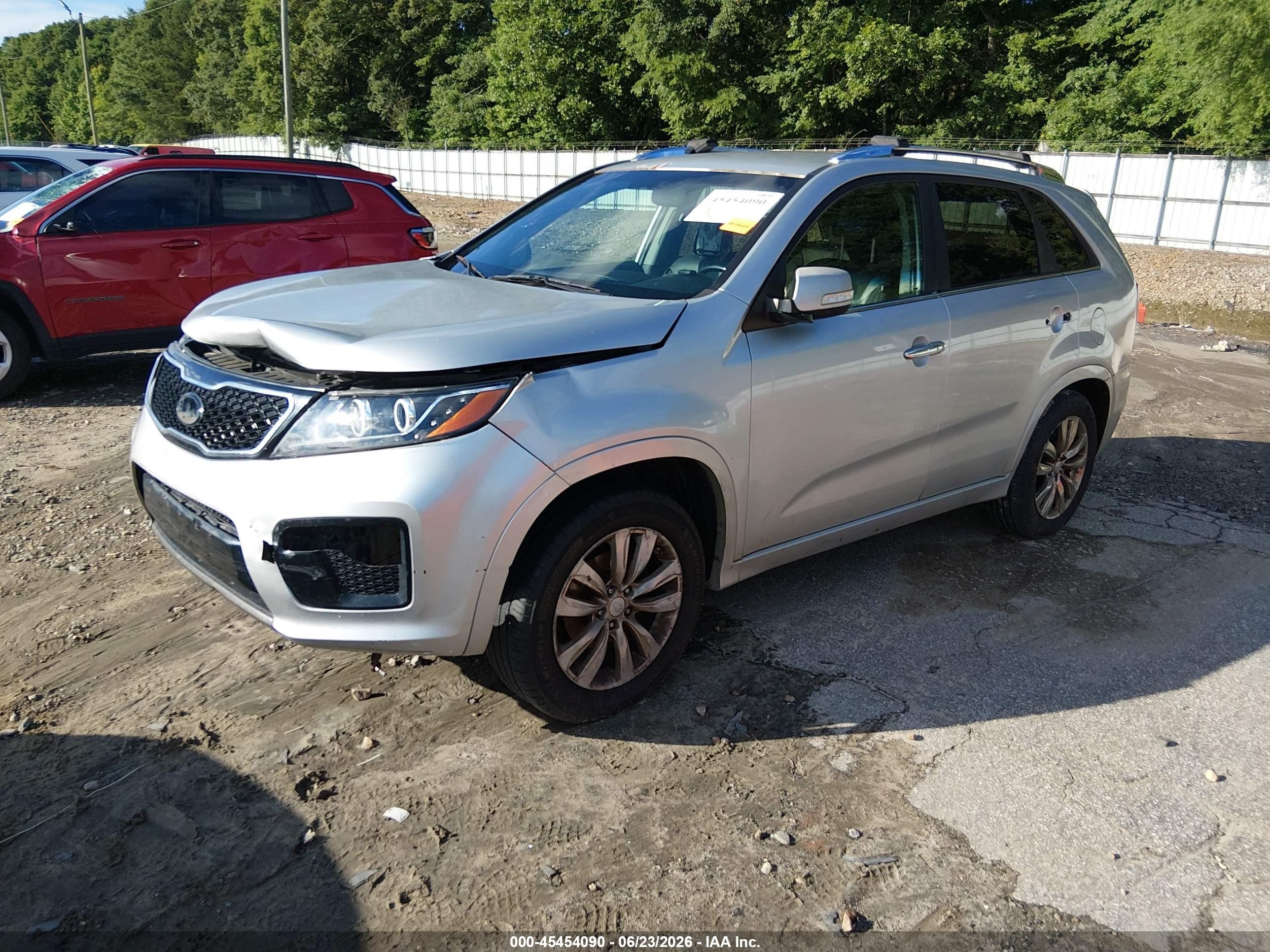 2012 Kia Sorento Sx V6 Silver vin: 5XYKW4A2XCG284783