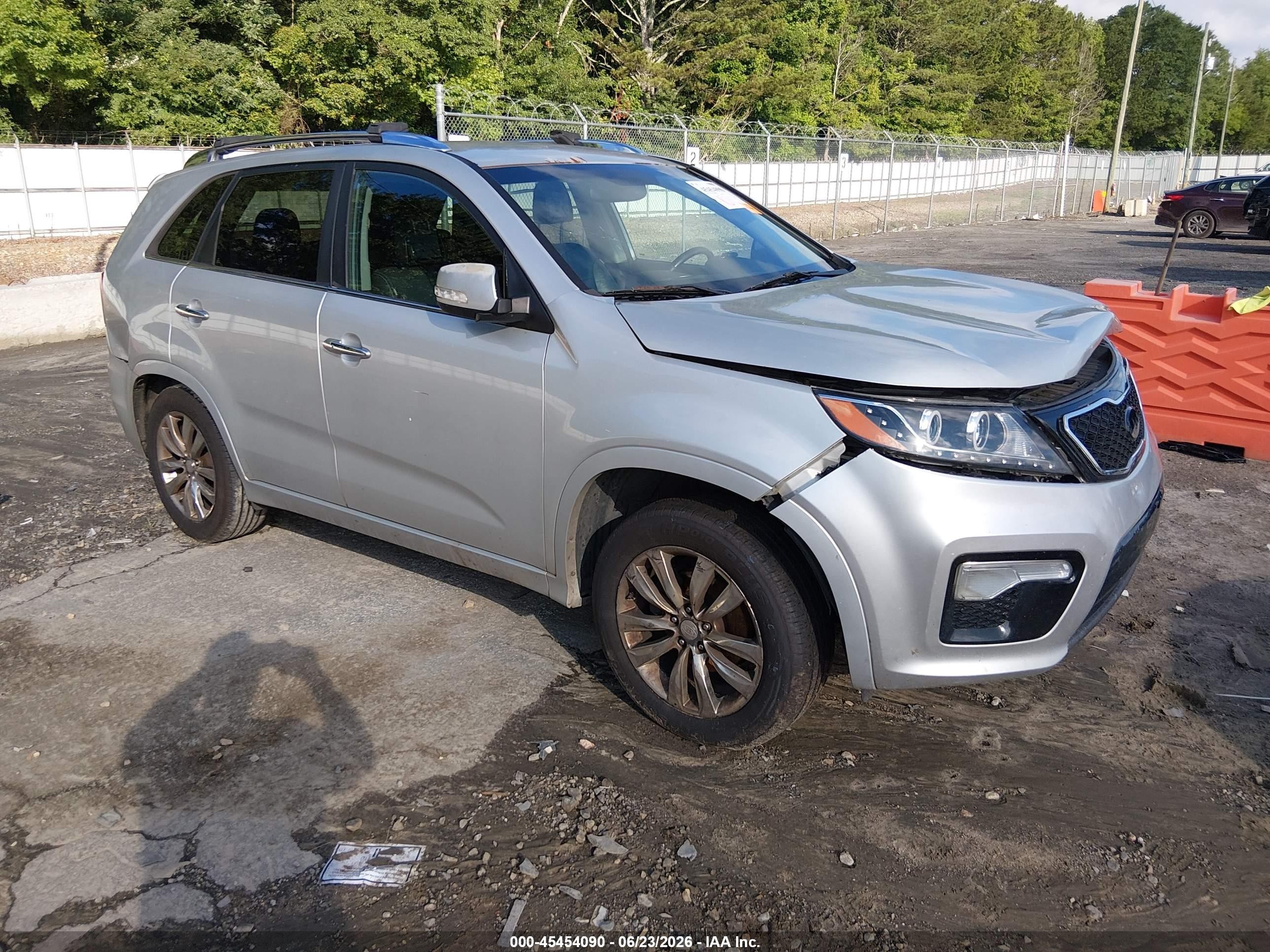2012 Kia Sorento Sx V6 Silver vin: 5XYKW4A2XCG284783