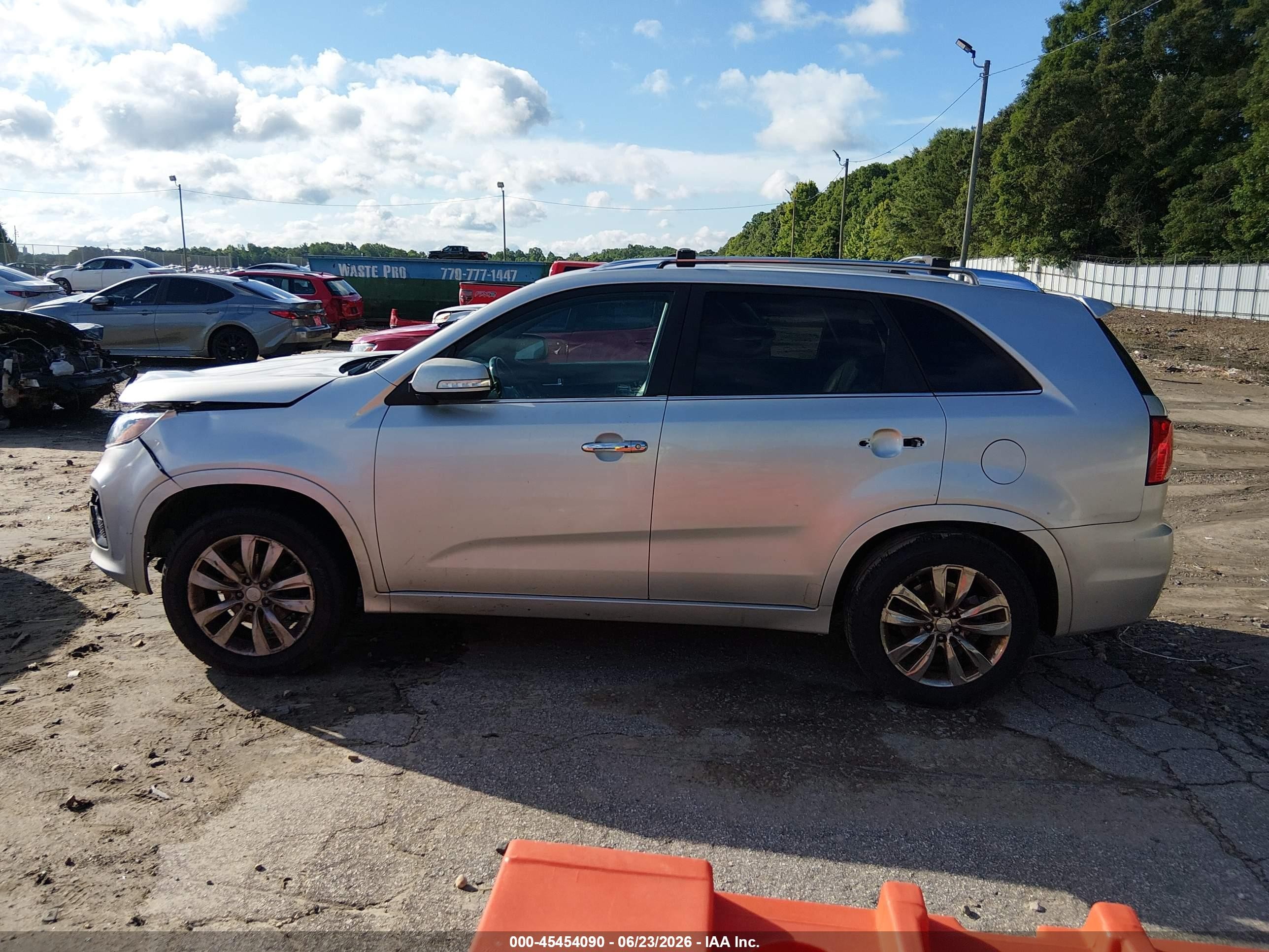 2012 Kia Sorento Sx V6 Silver vin: 5XYKW4A2XCG284783