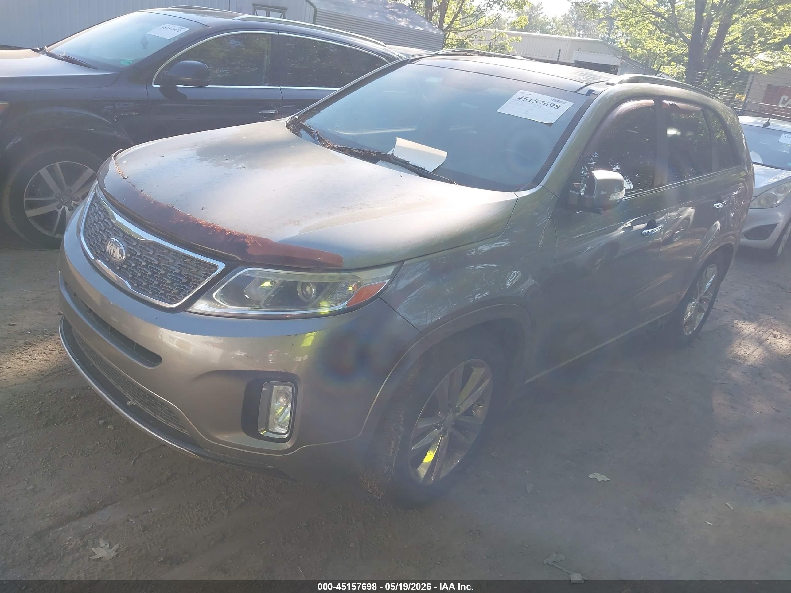 2014 Kia Sorento Limited V6 Gray vin: 5XYKW4A70EG442644