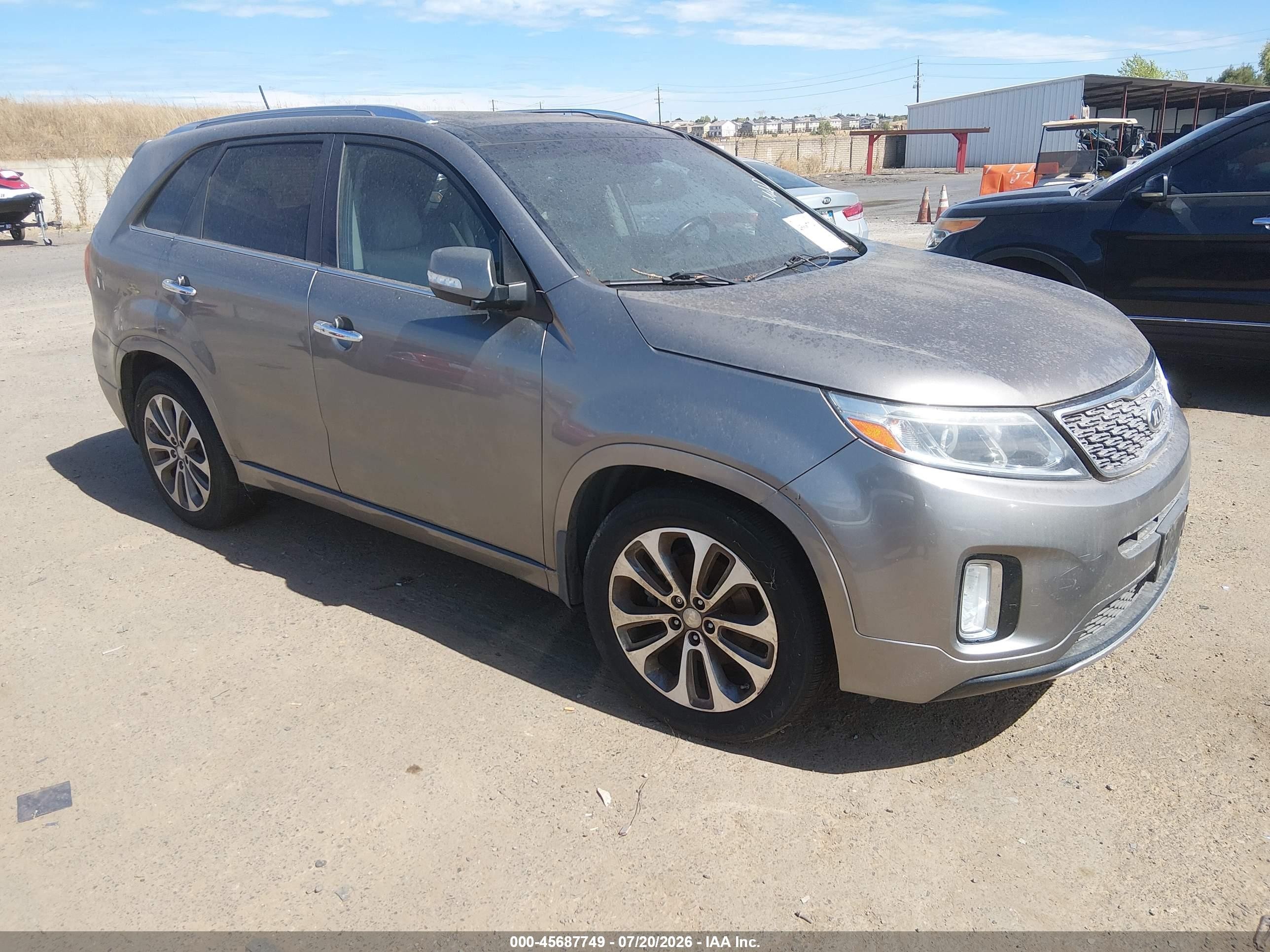 2014 Kia Sorento Sx Gray vin: 5XYKW4A70EG495344